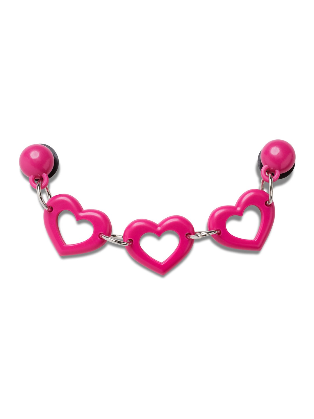 

Crocs 70s Heart Chain Shoe Charms Jibbitz, Pink