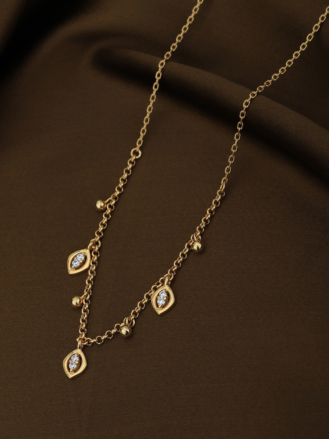 

Carlton London 18kt Gold Plated with CZ Drop Necklace