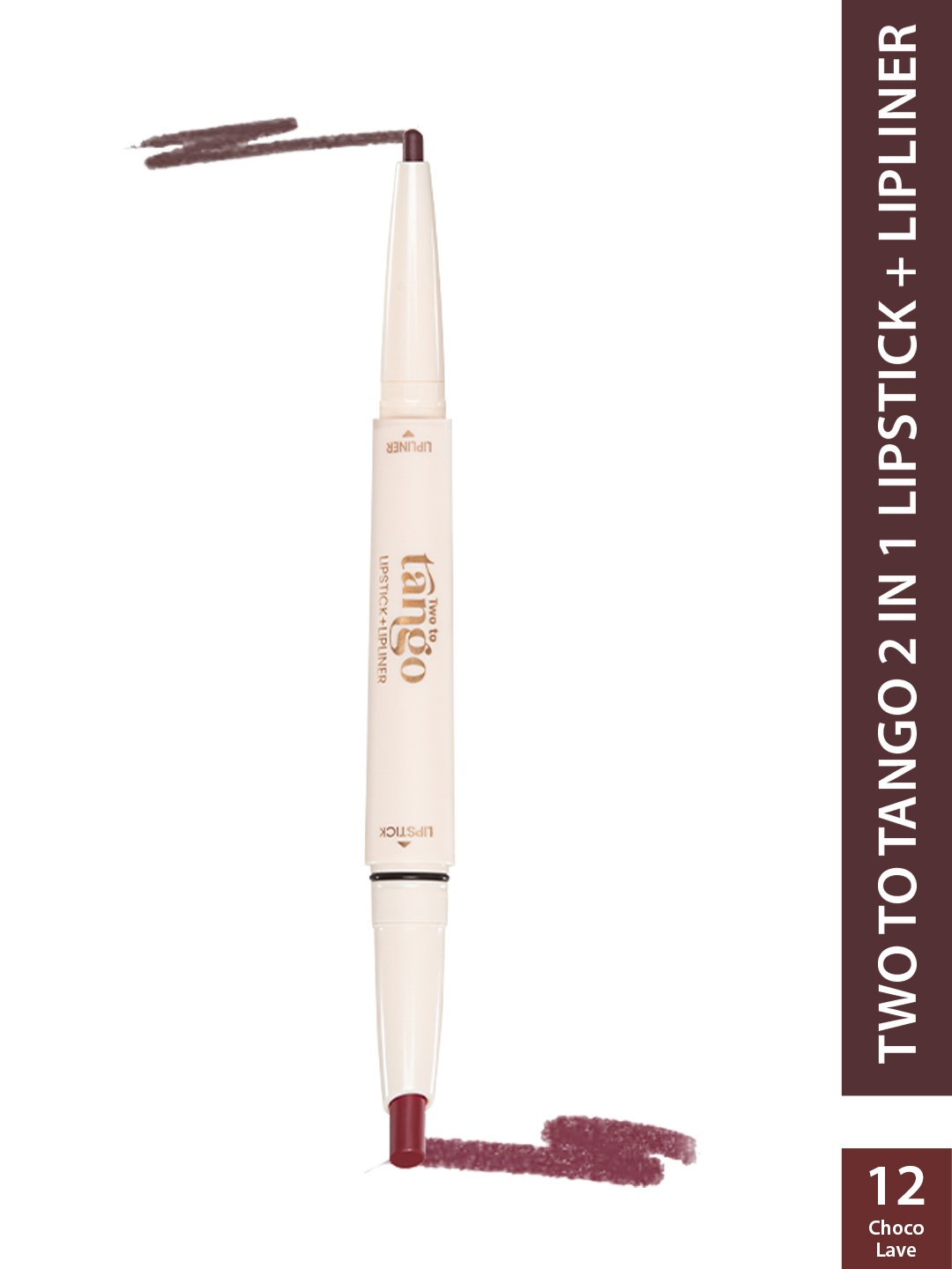 

GLAM21 Two To Tango Lip Liner + Lipstick Duo 0.65g- Choco Lave 12, Bronze