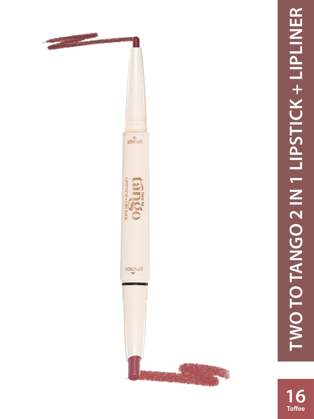 

GLAM21 Two To Tango Creamy Matte Finish Lip Liner + Lipstick Duo-0.65g- Toffee-16, Camel brown