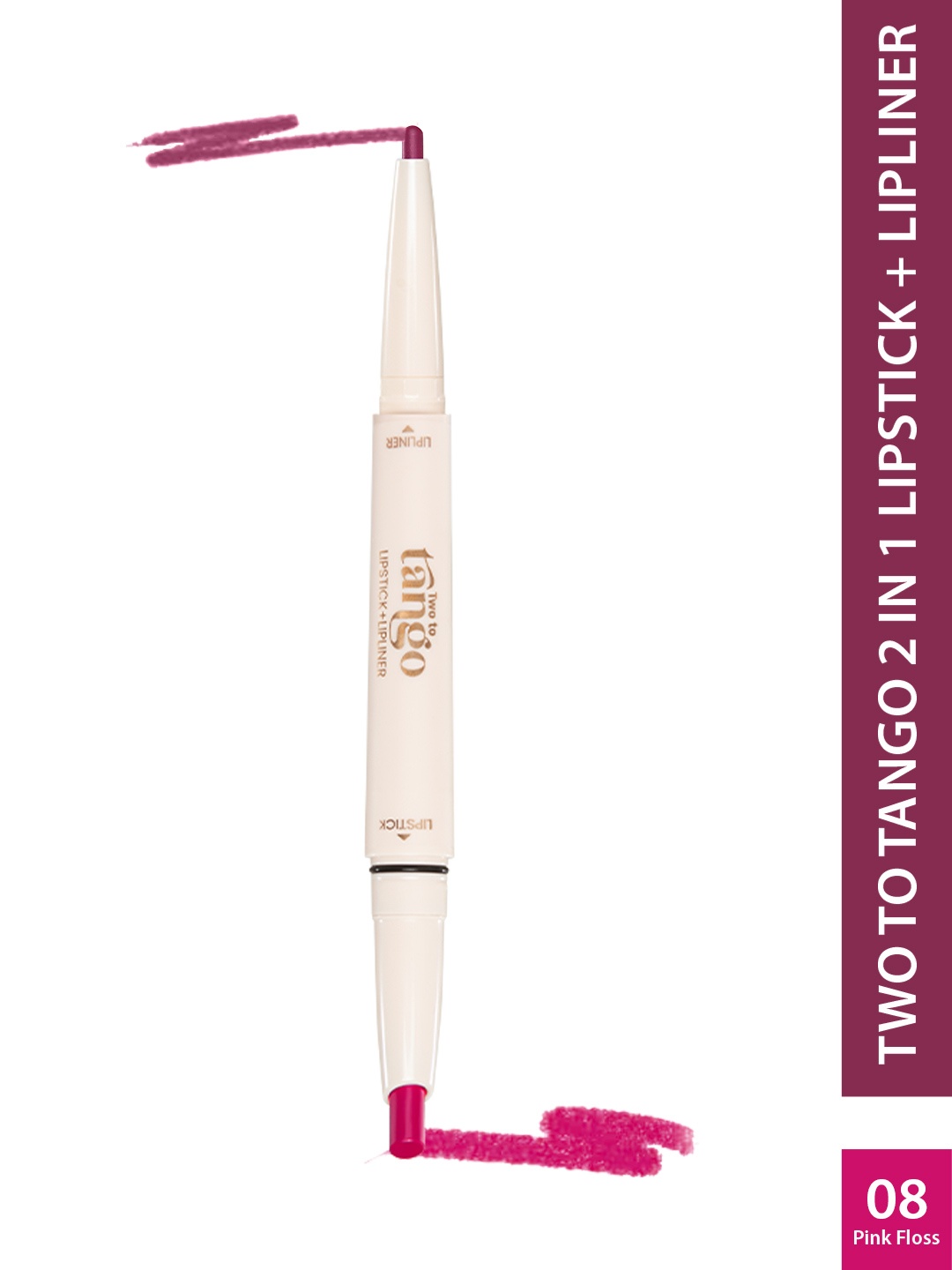 

GLAM21 Two To Tango Lip Liner + Lipstick 0.65 g - Pink Floss 08, Fuchsia