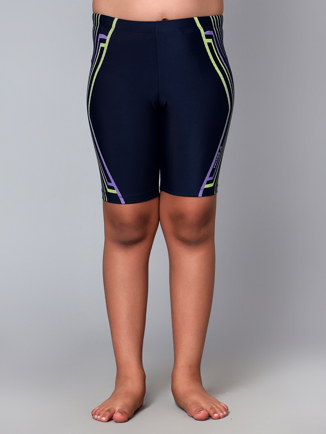 

VECTOR X Kids Printed Swim Bottoms, Navy blue