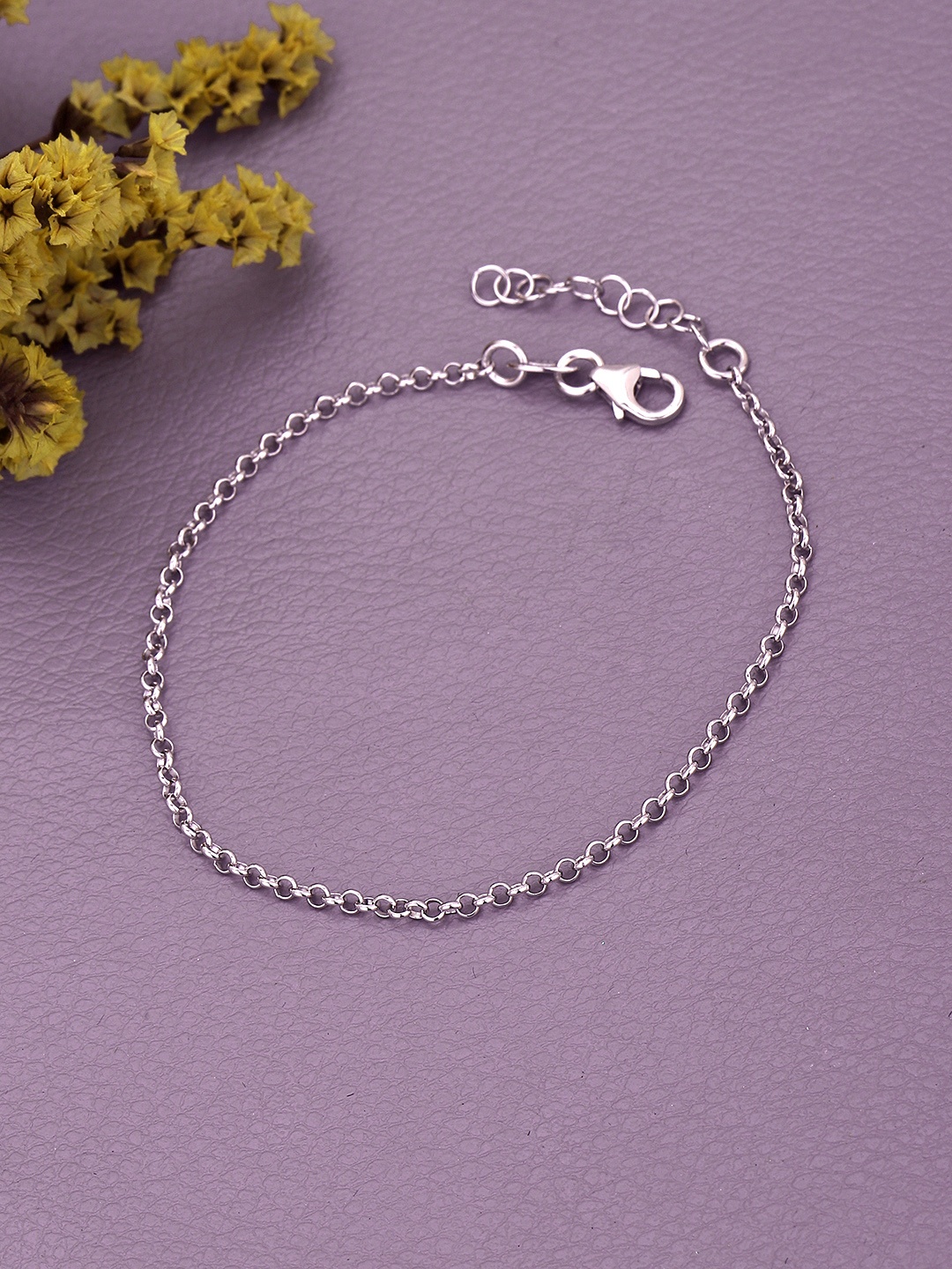 

DressBerry Silver Toned Rhodium Plated 925 Sterling Silver Bracelet