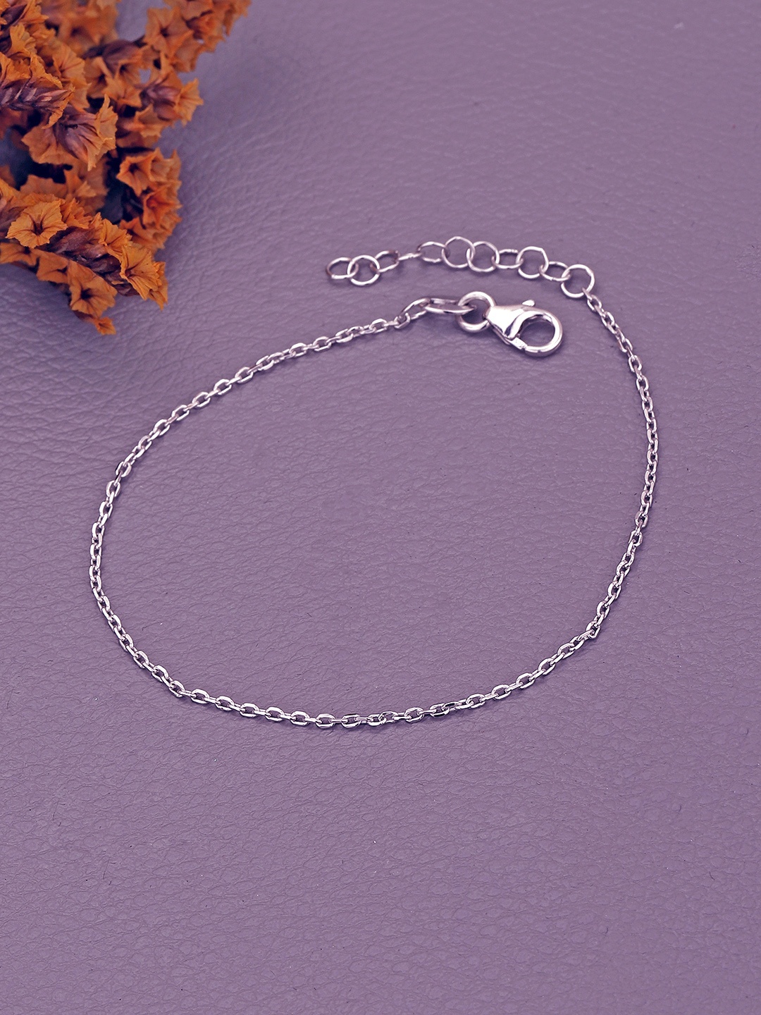 

DressBerry 925 Sterling Silver Rhodium Plated Link Bracelet