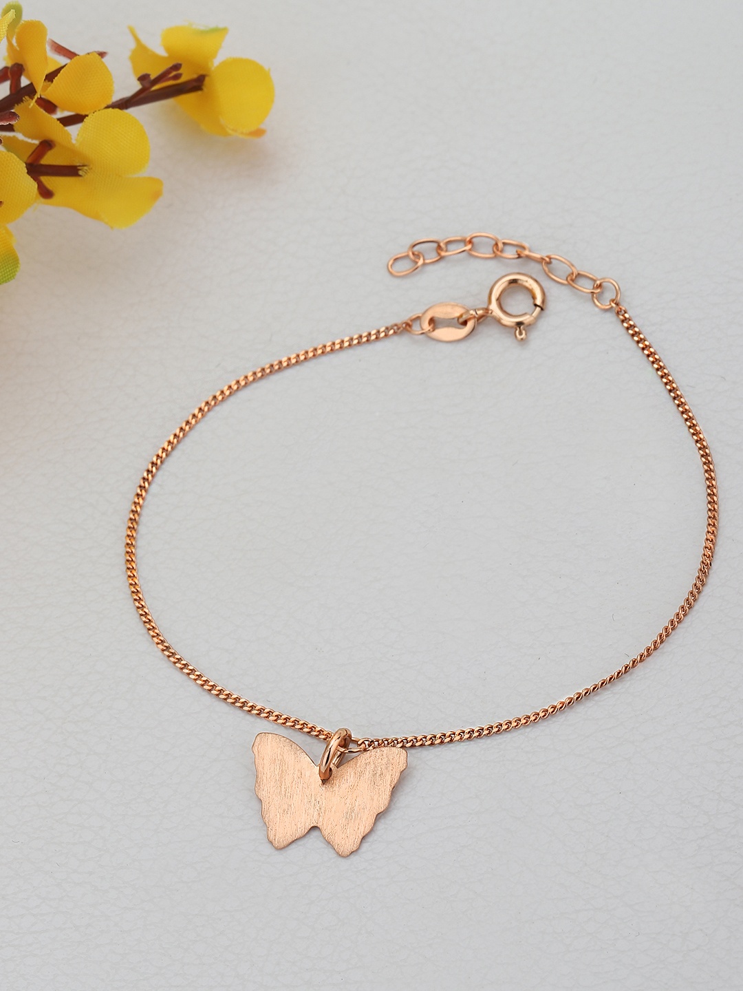 

DressBerry Rose Gold-Plated 925 Sterling Silver Charm Bracelet