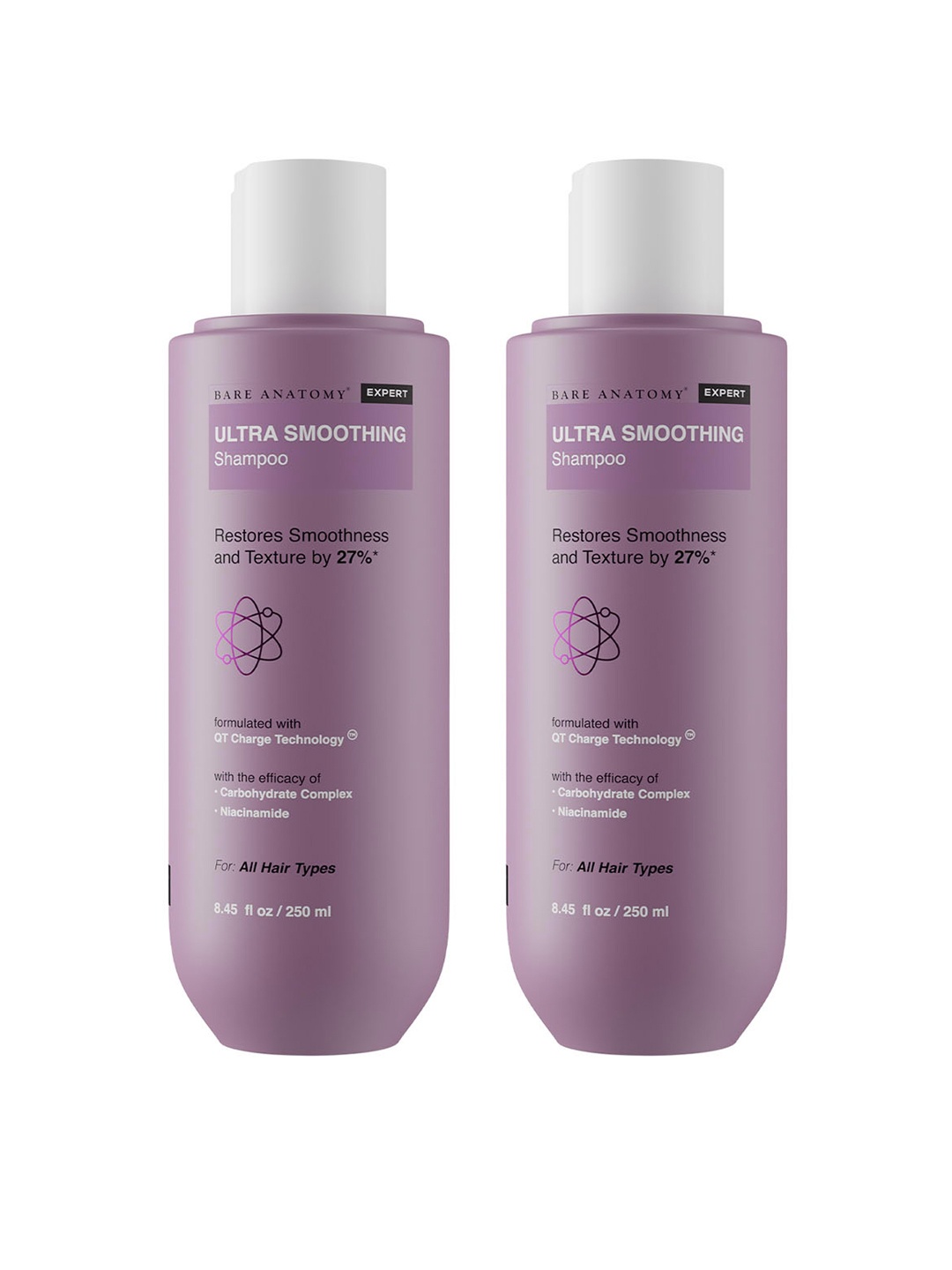 

Bare Anatomy Set of 2 Expert Ultra Smoothing Shampoo - 250 ml each, Lavender