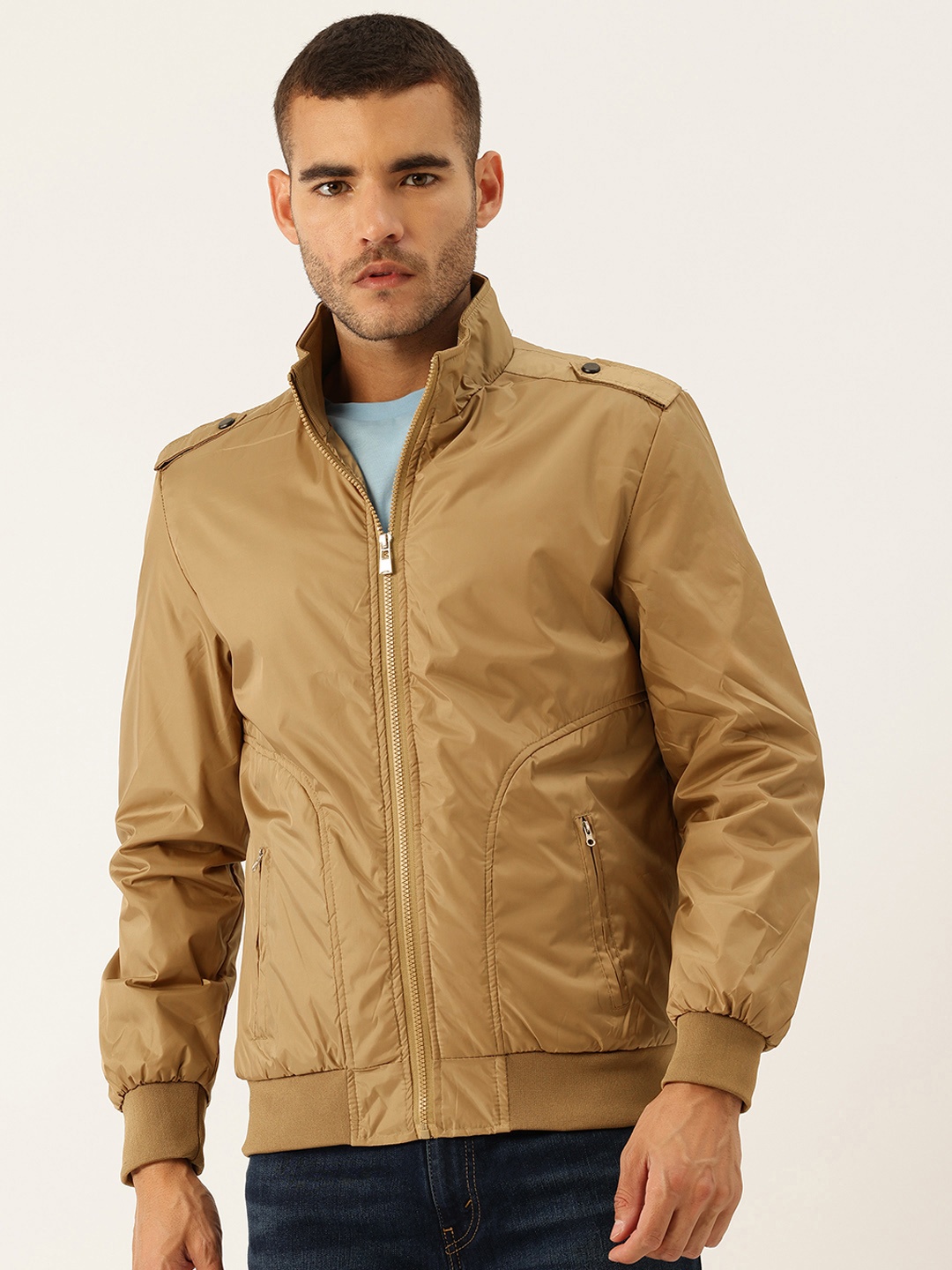 

StyleCast x Revolte Padded Jacket with Shoulder Tabs, Khaki