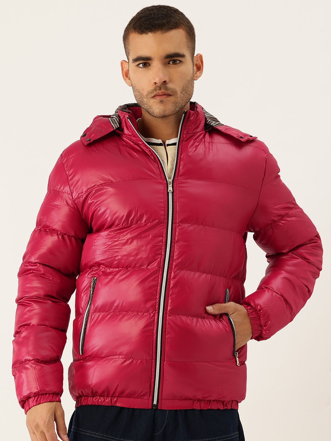 

StyleCast x Revolte Men Puffer Jacket, Red