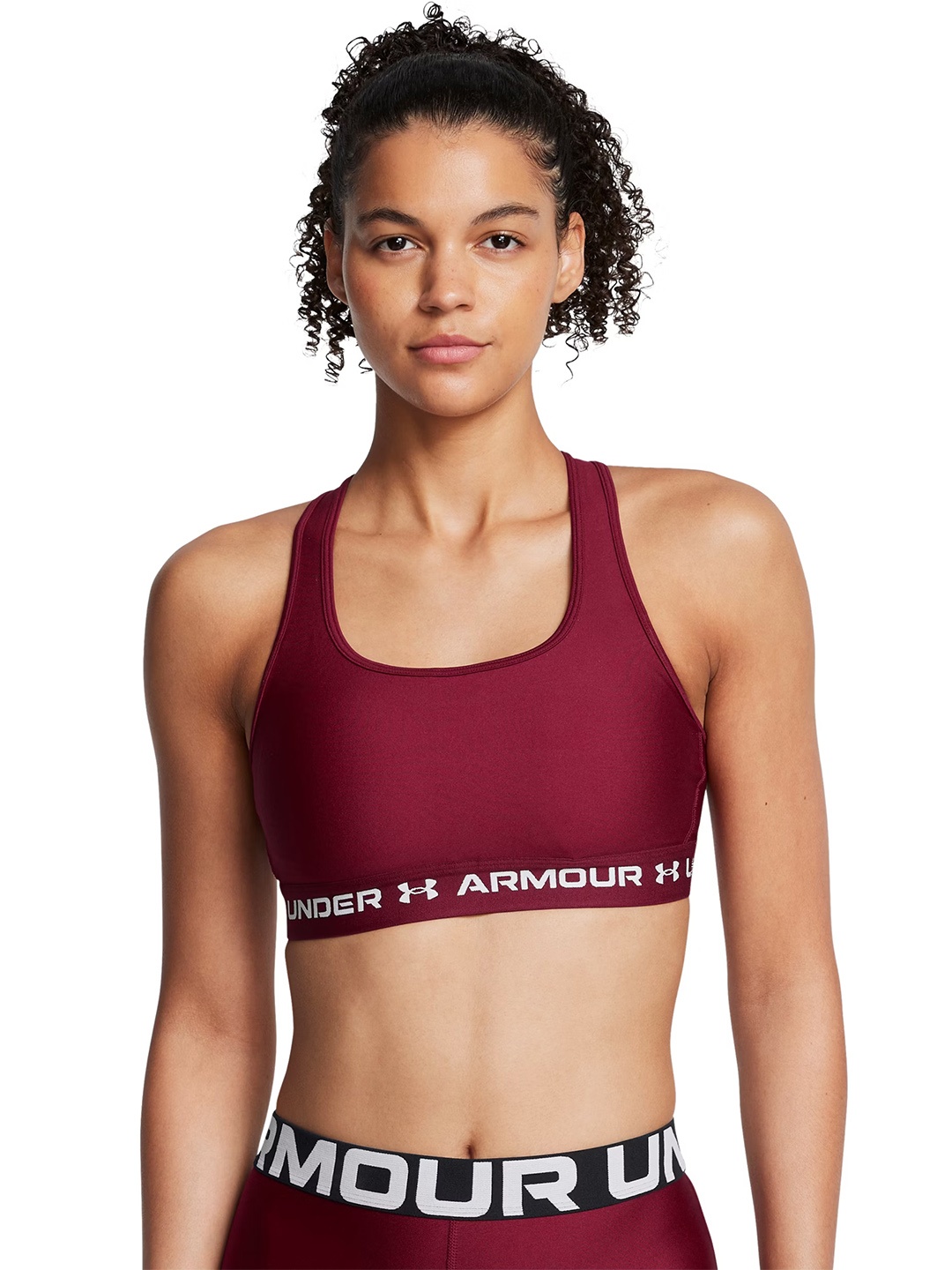 

UNDER ARMOUR Crossback Full Coverage Lightly Padded Training Bra 1361034-625, Red