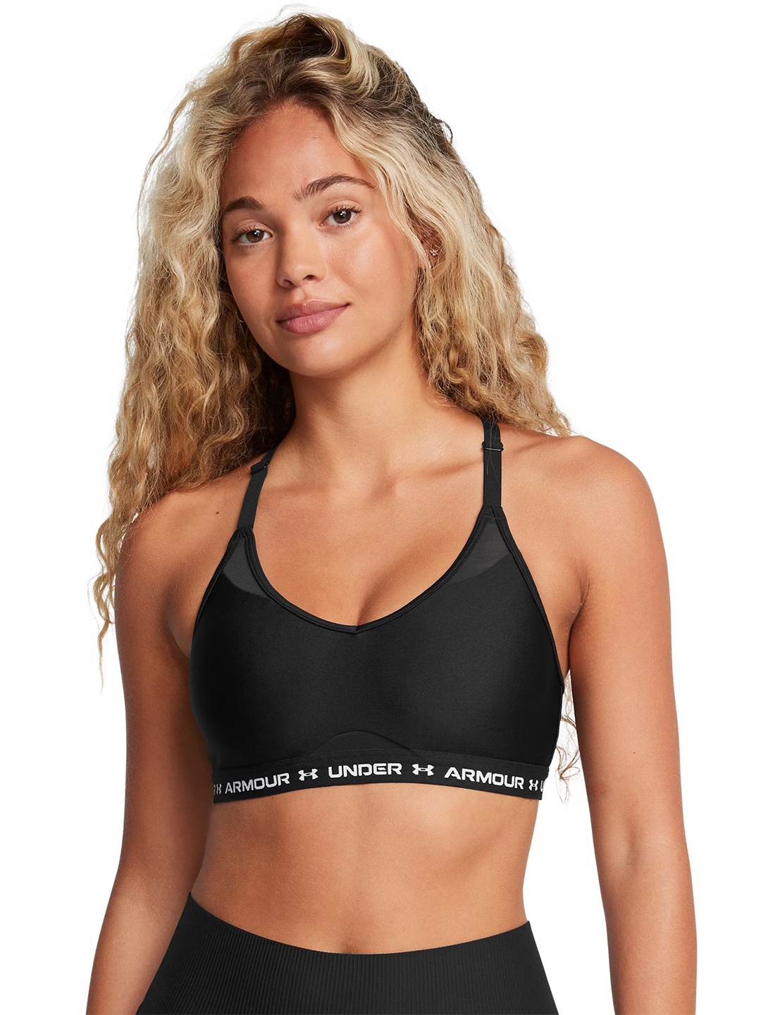 

UNDER ARMOUR Crossback Medium Coverage Lightly Padded Training Bra 1386424-001, Black