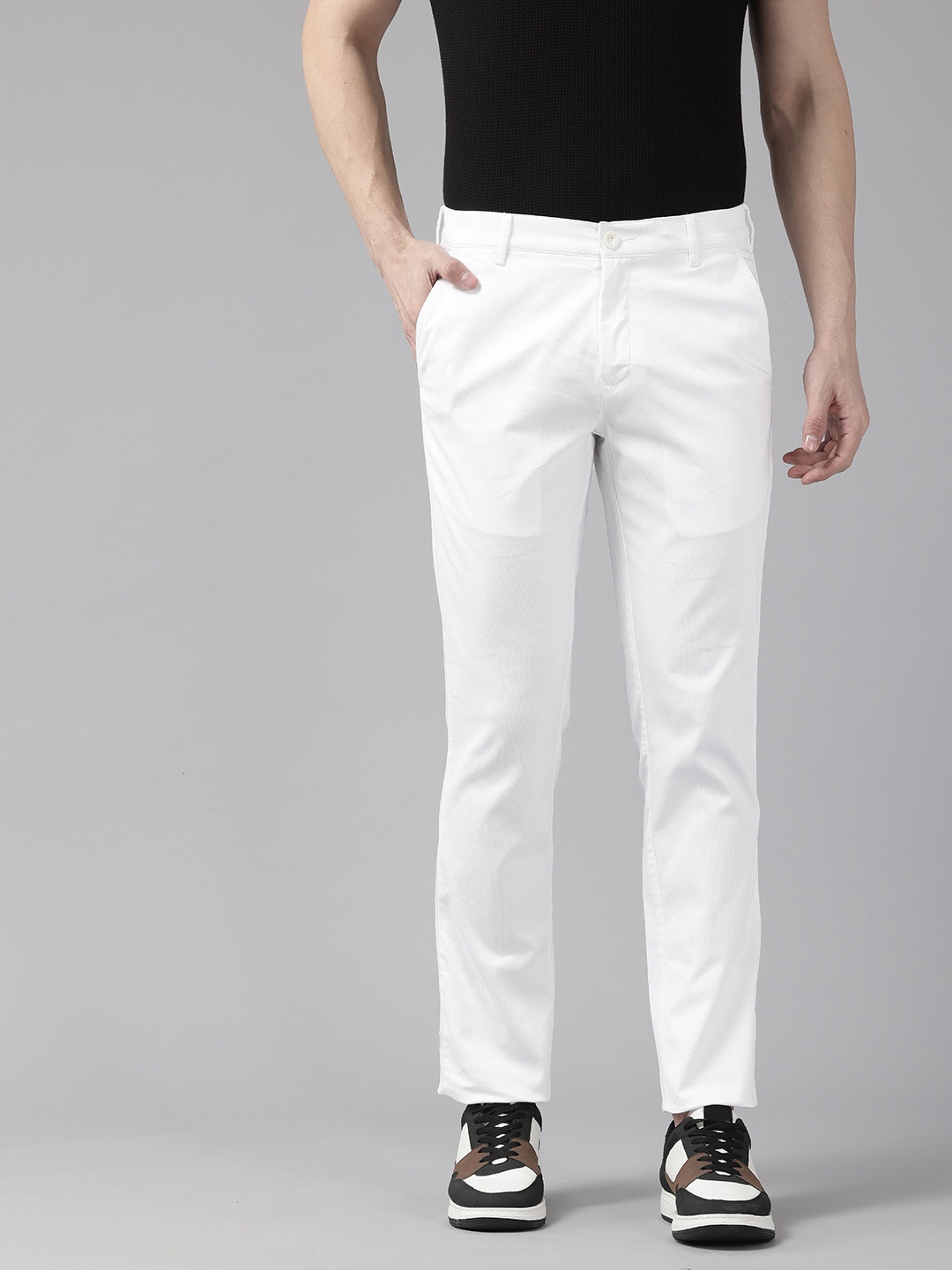 

ColorPlus Men Slim Fit Chinos, White