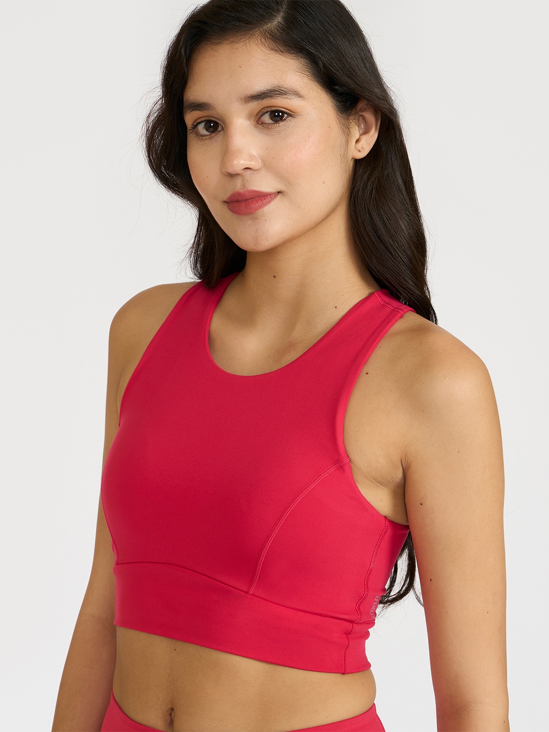 

Hunnit Zen 2in1 Medium Impact Crop Top Sports Bra, Pink