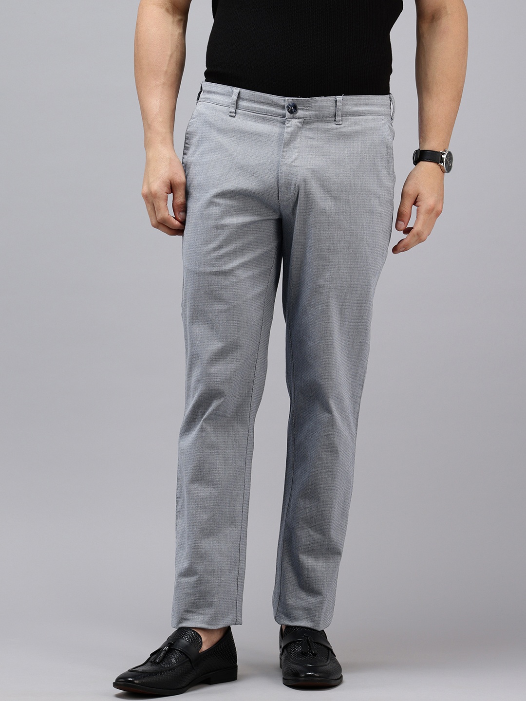 

ColorPlus Men Slim Fit Trousers, Navy blue
