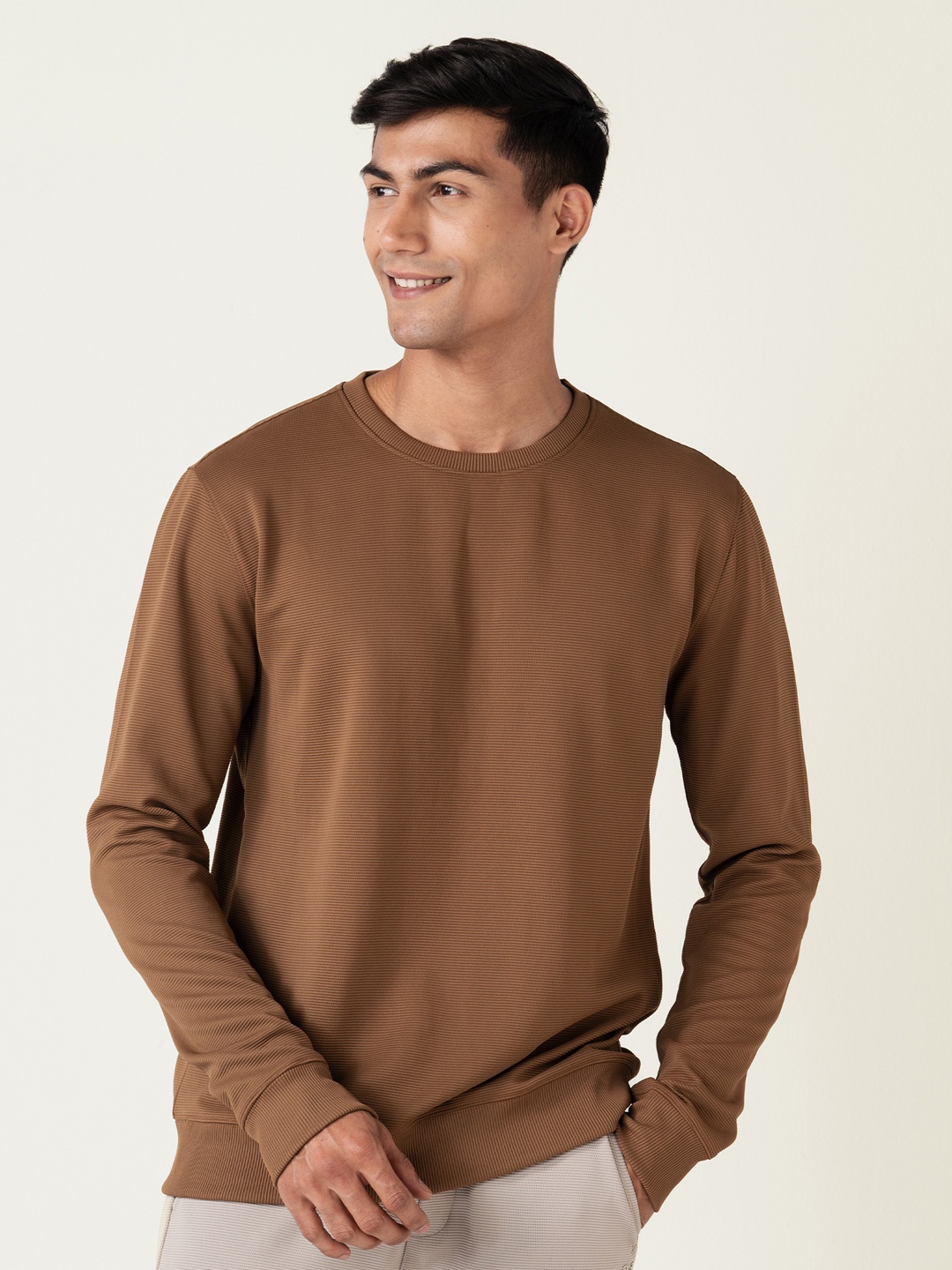 

DAMENSCH Constant Soft Ribbed TextureHigh Grade Dyes Ottoman Sweatshirts, Brown