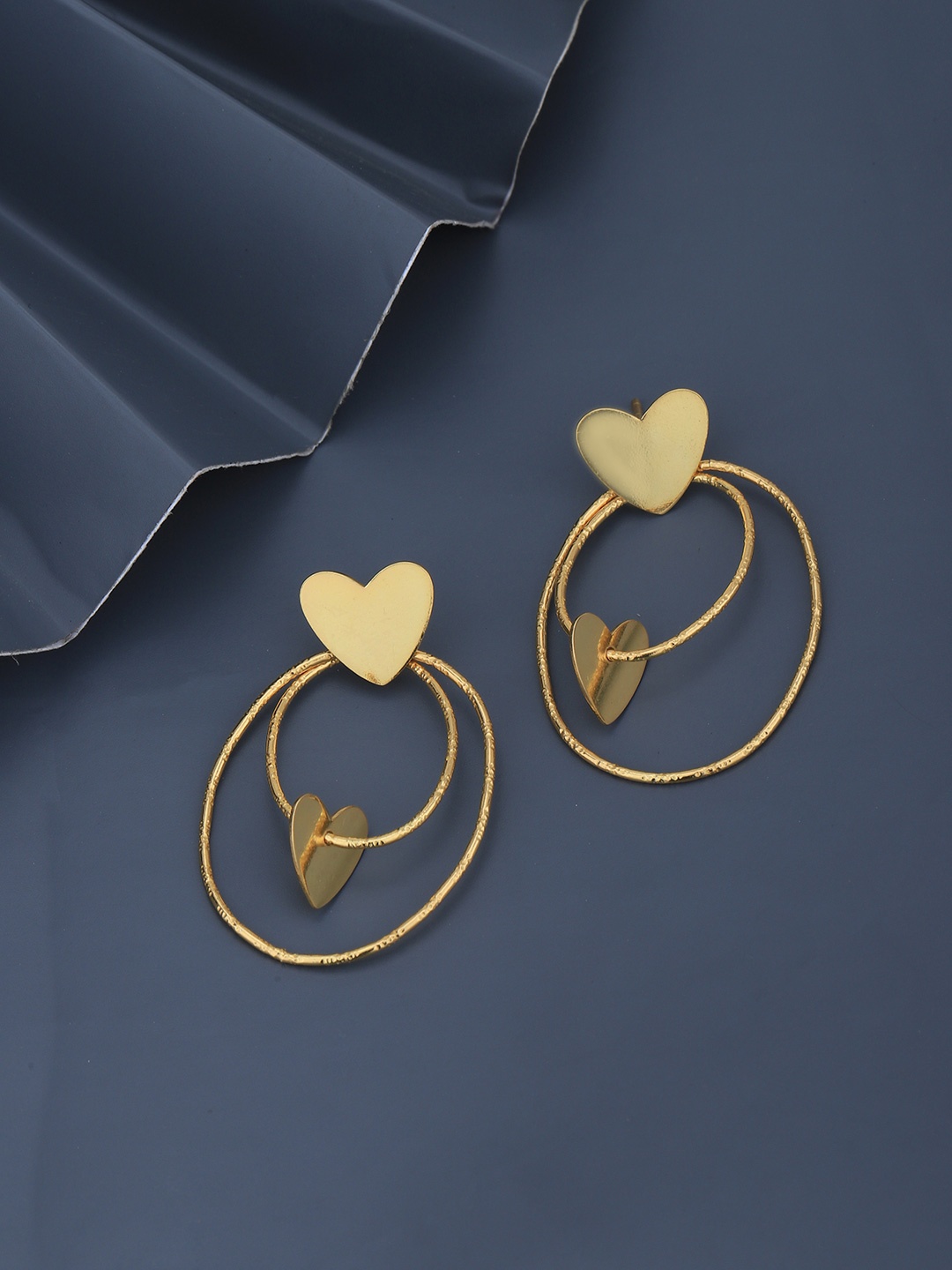 

Carlton London 18KT Gold-Plated Heart Shaped Drop Earrings