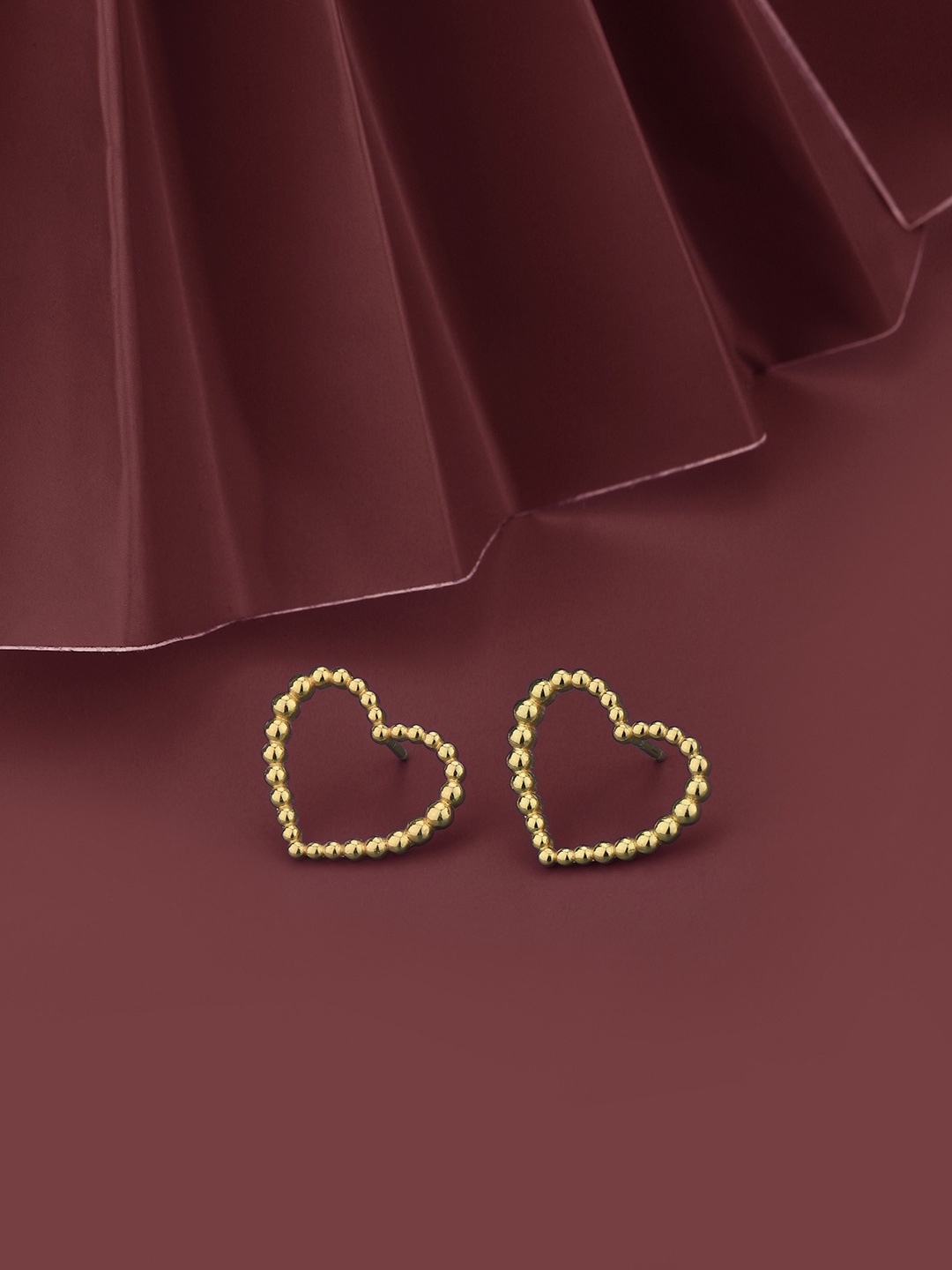 

Carlton London 18KT Gold-Plated Heart Shaped Studs