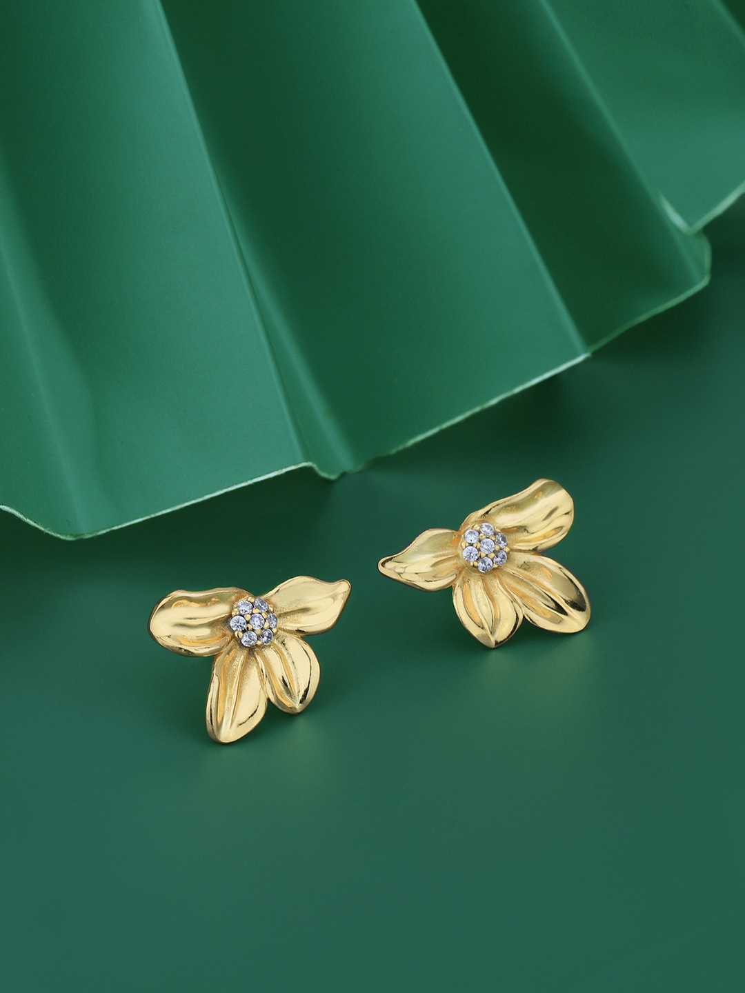 

Carlton London 18KT Gold-Plated Cubic Zirconica Floral Studs