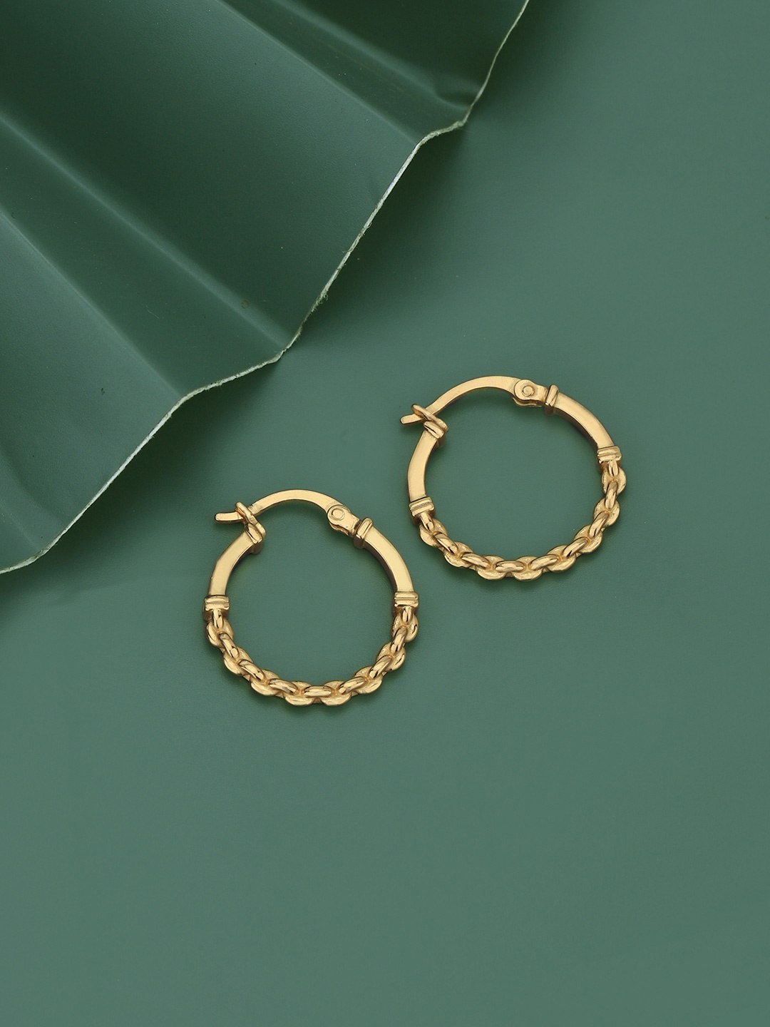 

Carlton London 18KT Gold-Plated Circular Hoop Earrings
