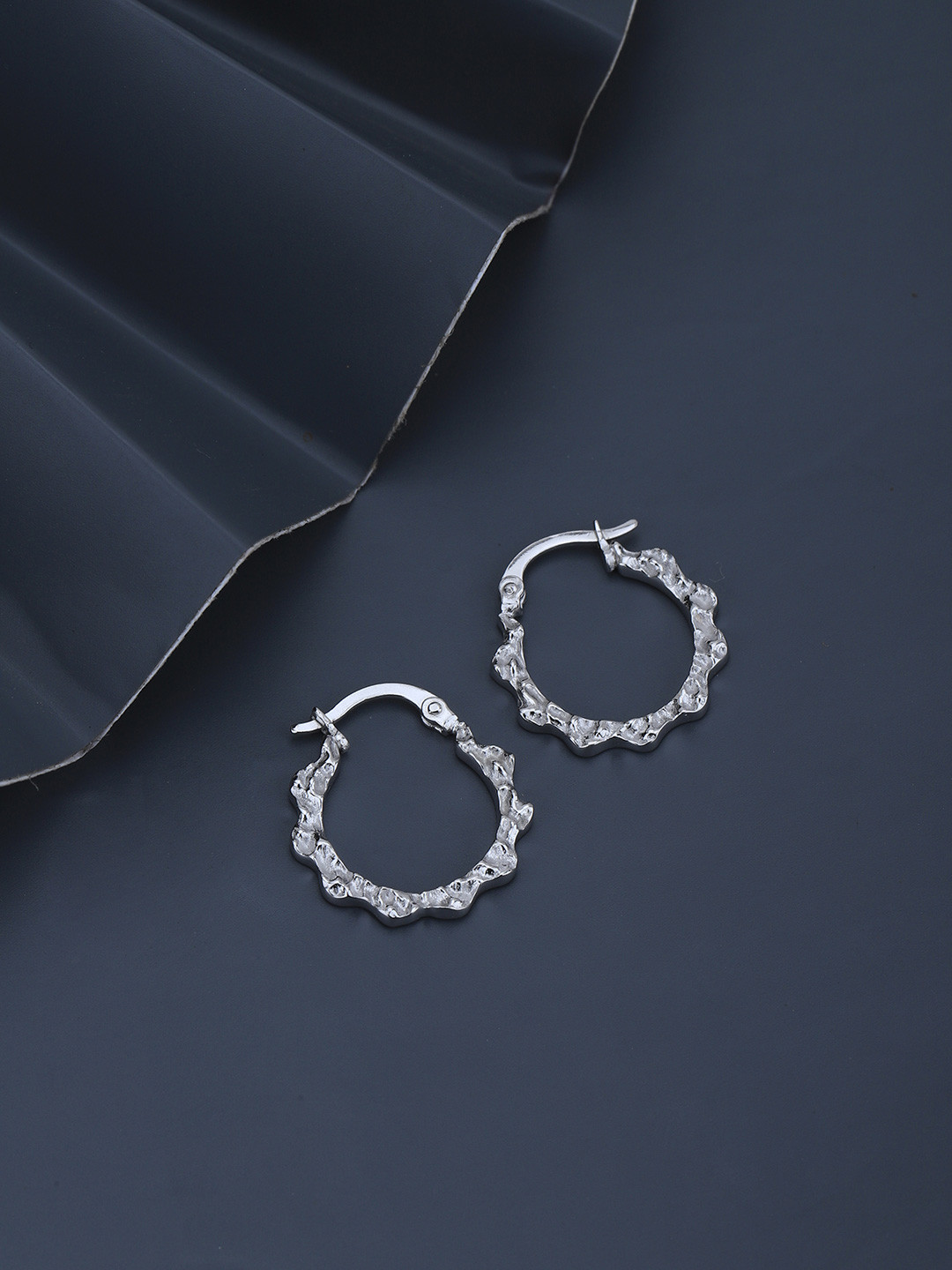 

Carlton London Rhodium-Plated Circular Hoop Earrings, Silver