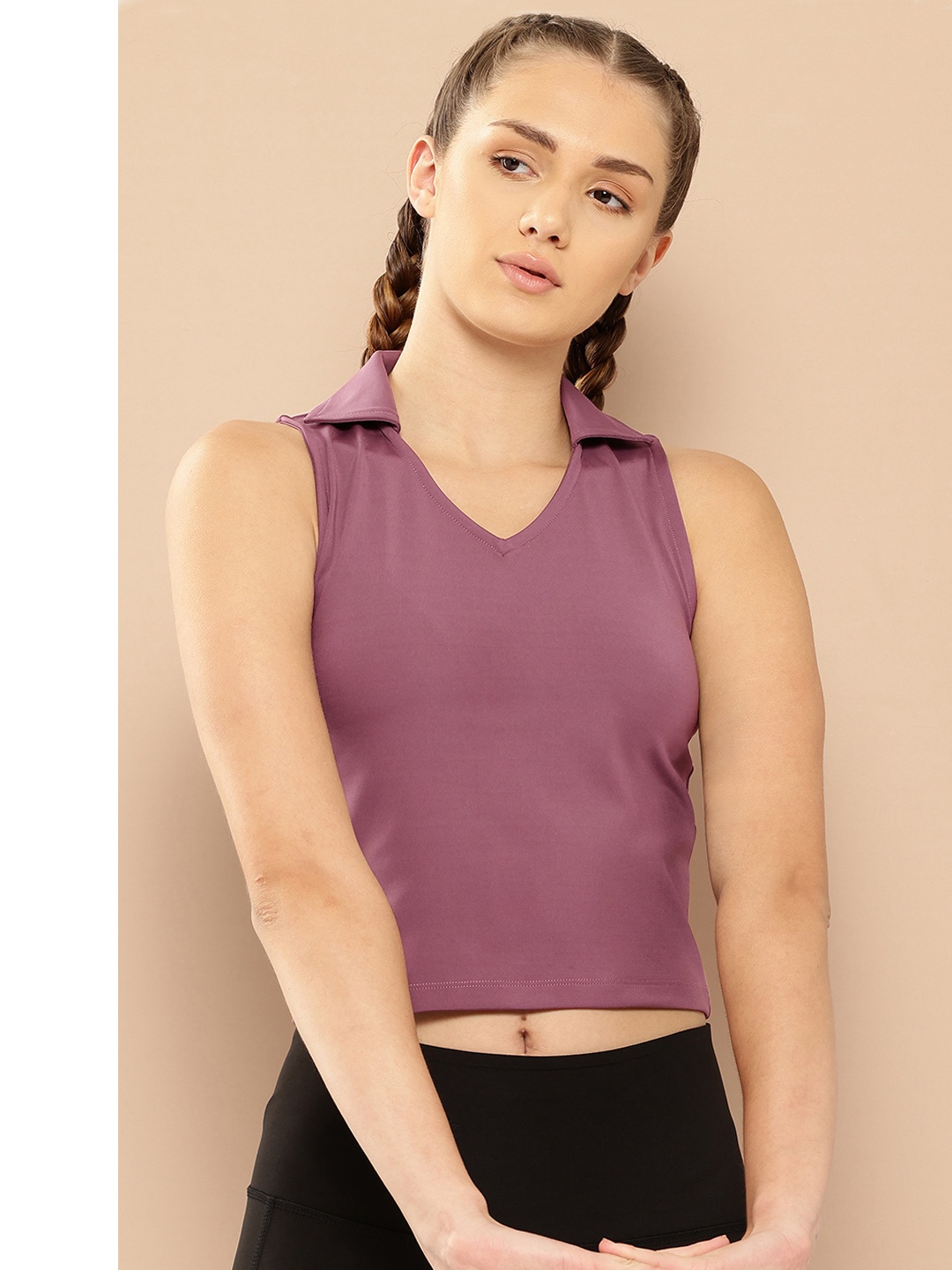 

Alcis Sports Crop Top, Mauve