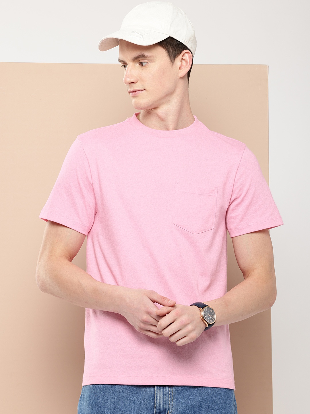 

encore by INVICTUS Solid Casual T-shirt, Pink