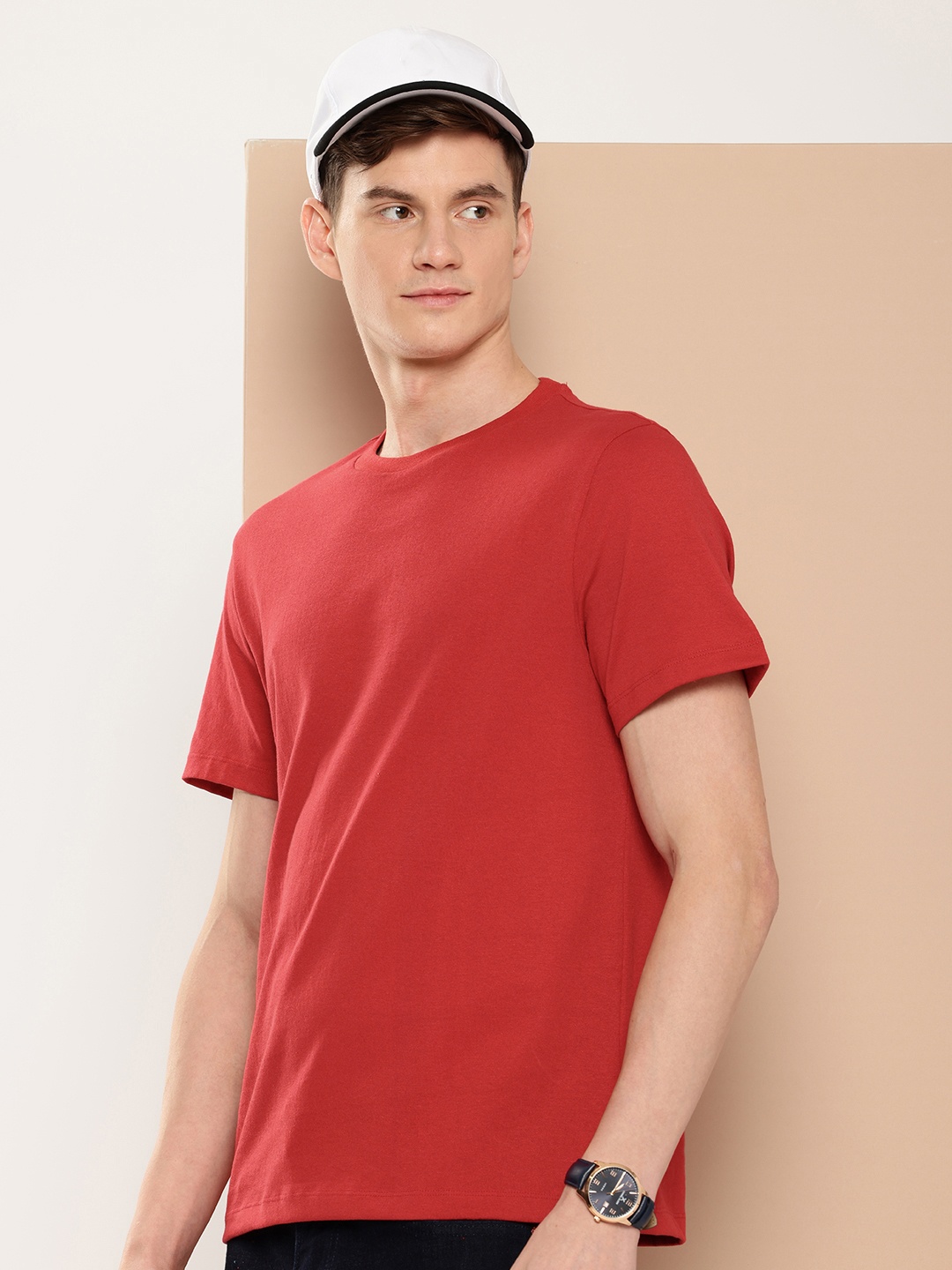 

encore by INVICTUS Round Neck Regular T-shirt, Red