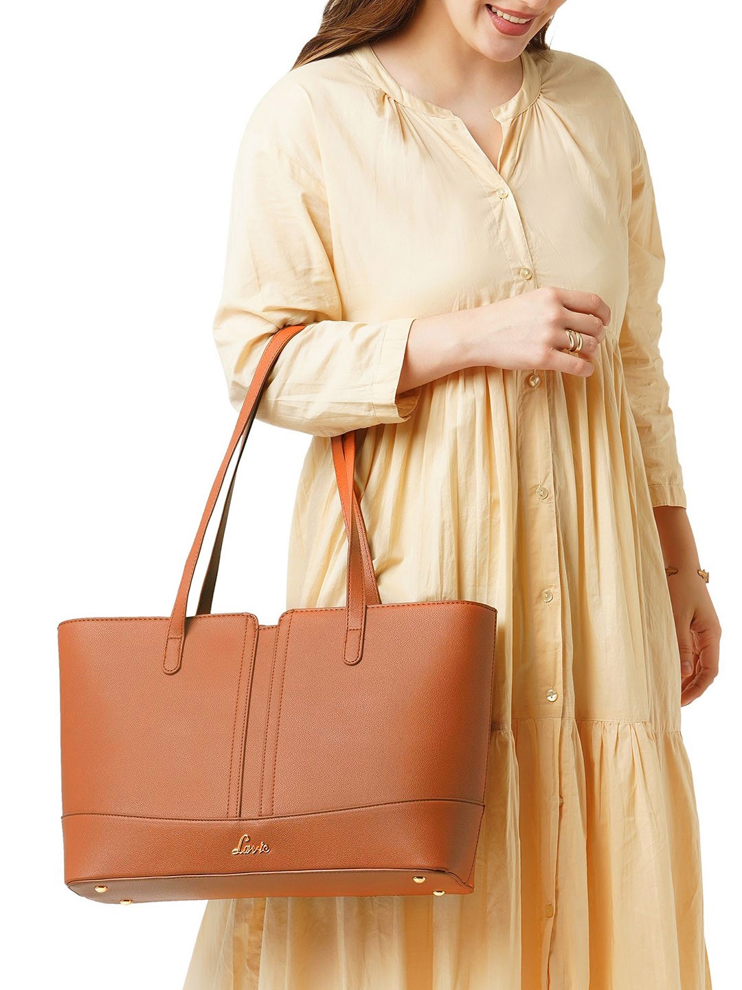 

Lavie Angela Structured Shoulder Bag, Tan