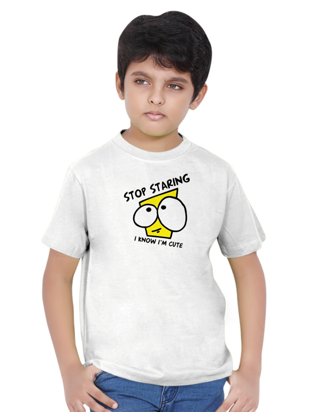 

Tantra Kids Cotton Printed Round Neck Applique T-shirt, White