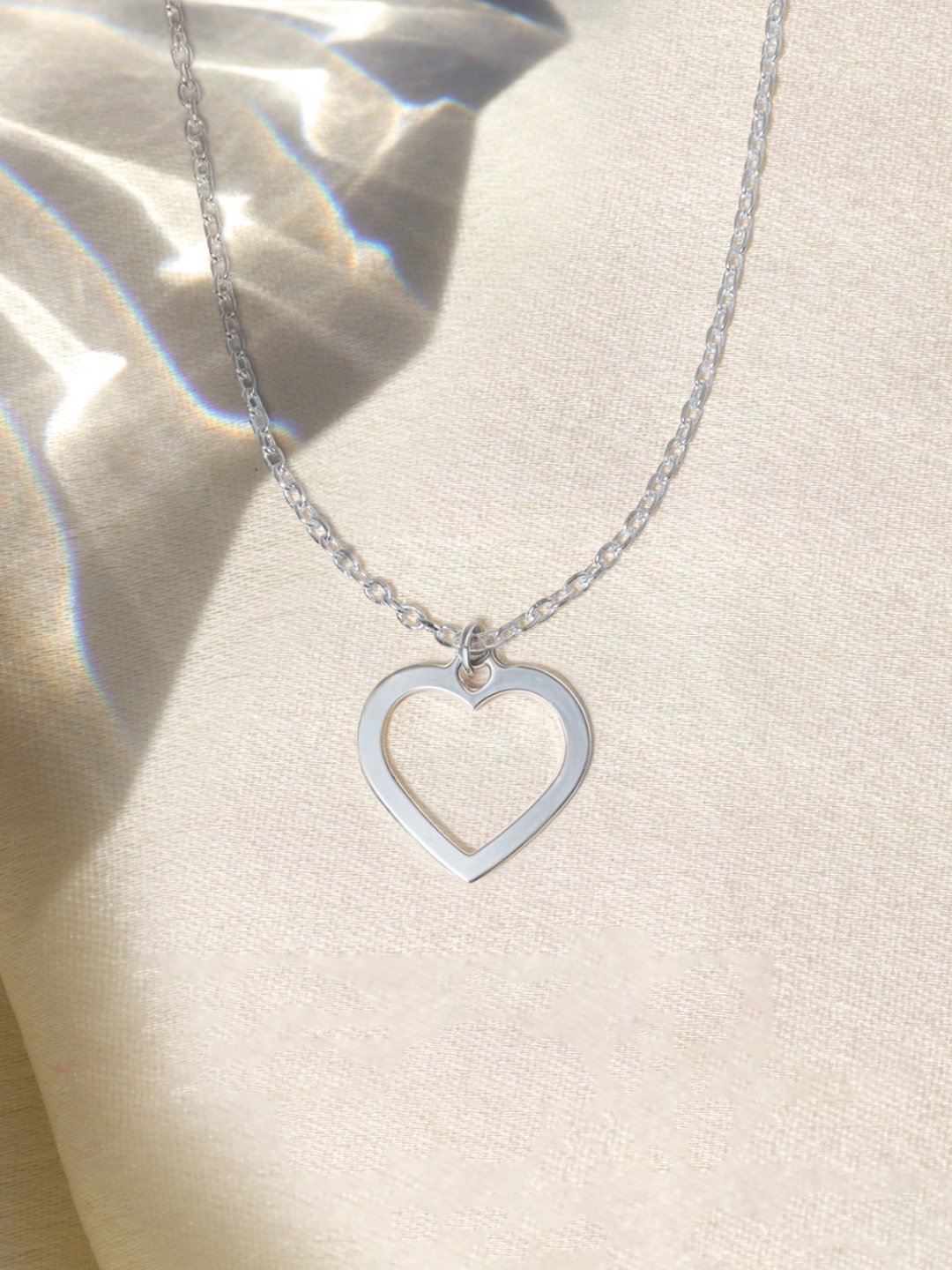 

HighSpark 925 Sterling Silver Heart Shaped Pendant with Chain