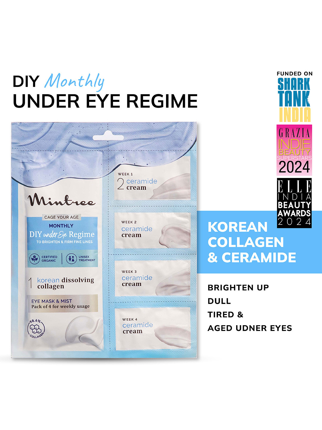 

Mintree Melting Collagen Flim Sheet Mask 24 g, Blue