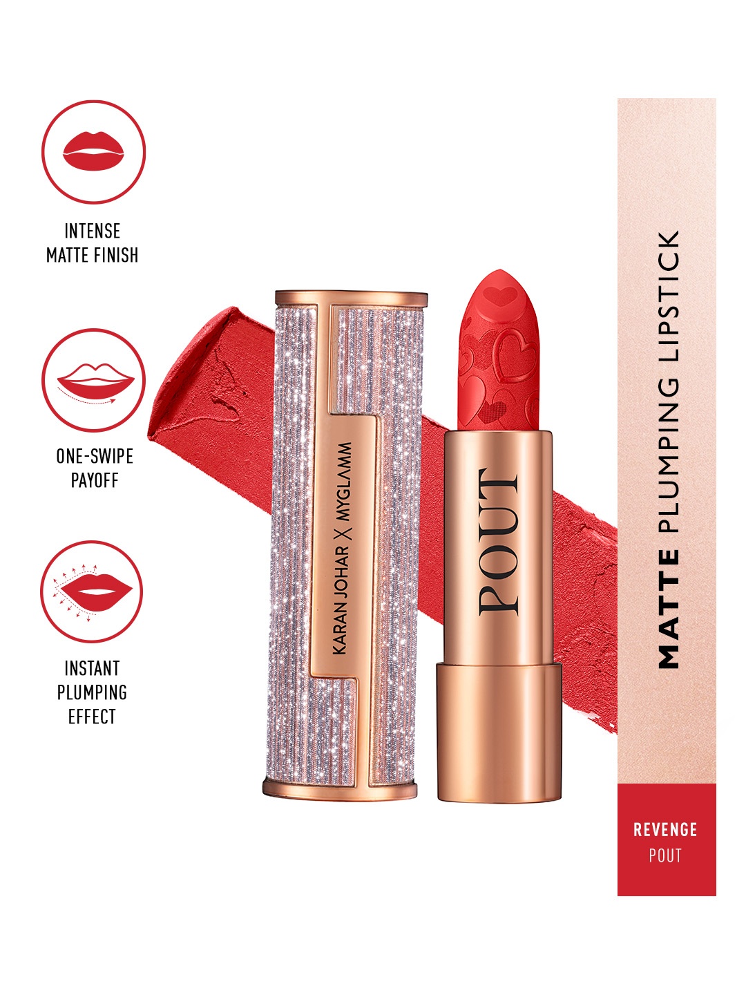 

MyGlamm POUT by Karan Johar Matte Plumping Lipstick-4g- Koffee Pout, Nude