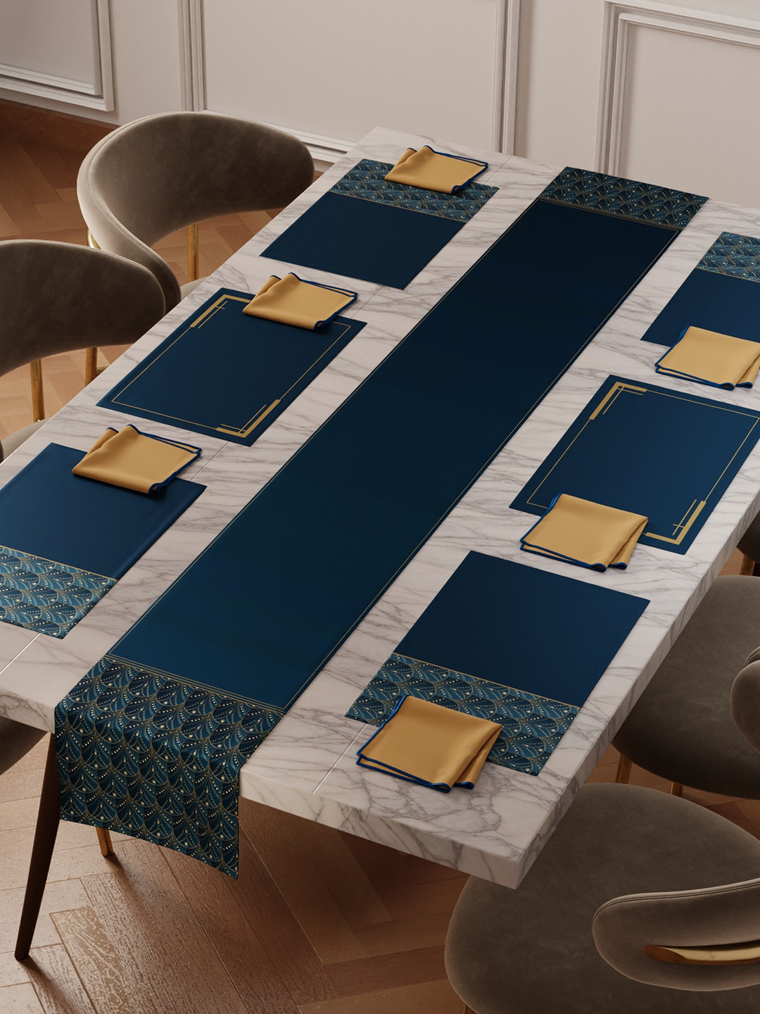 

Stoa Paris Blue 13 Pcs Printed Table Linen Sets