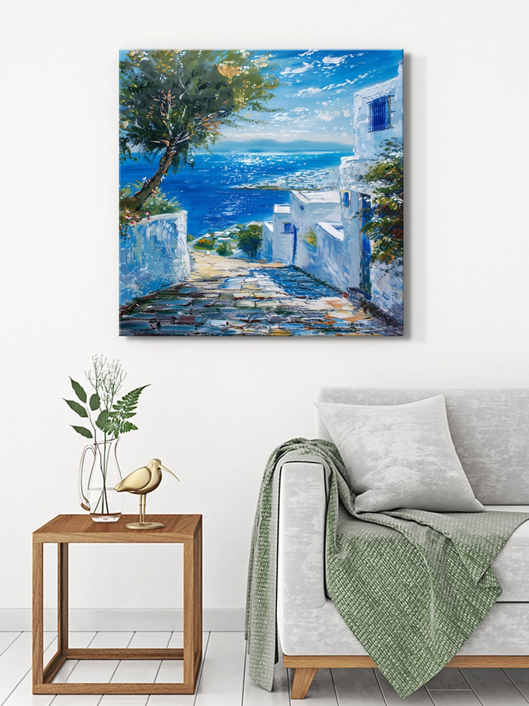 

999Store Blue & Green Canvas Wall Art