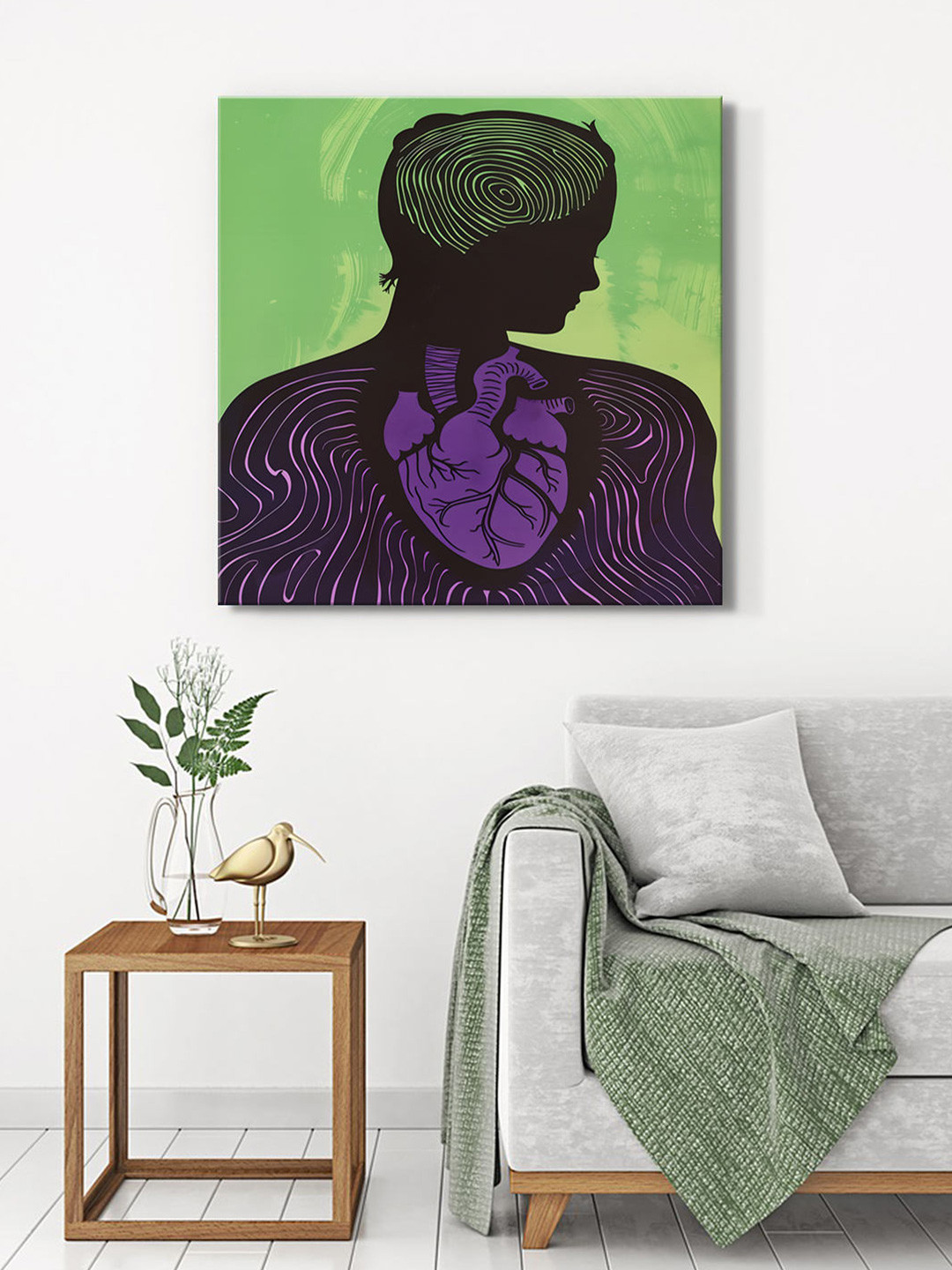 

999Store Purple & Black Canvas Wall Art