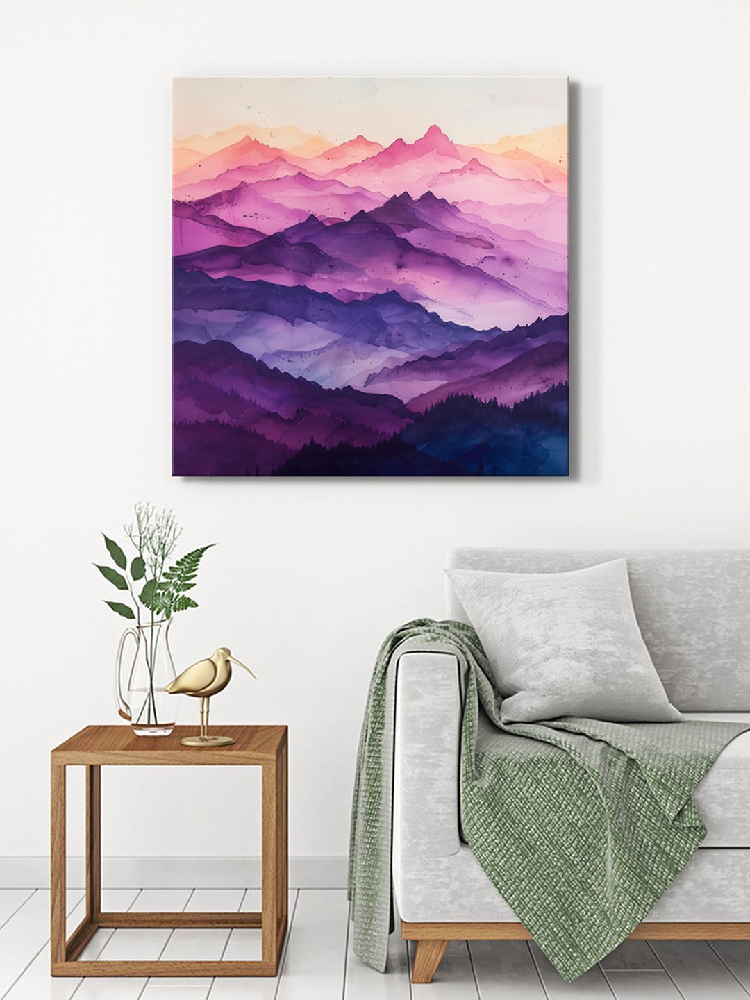 

999Store Purple & Peach-Coloured Canvas Wall Art