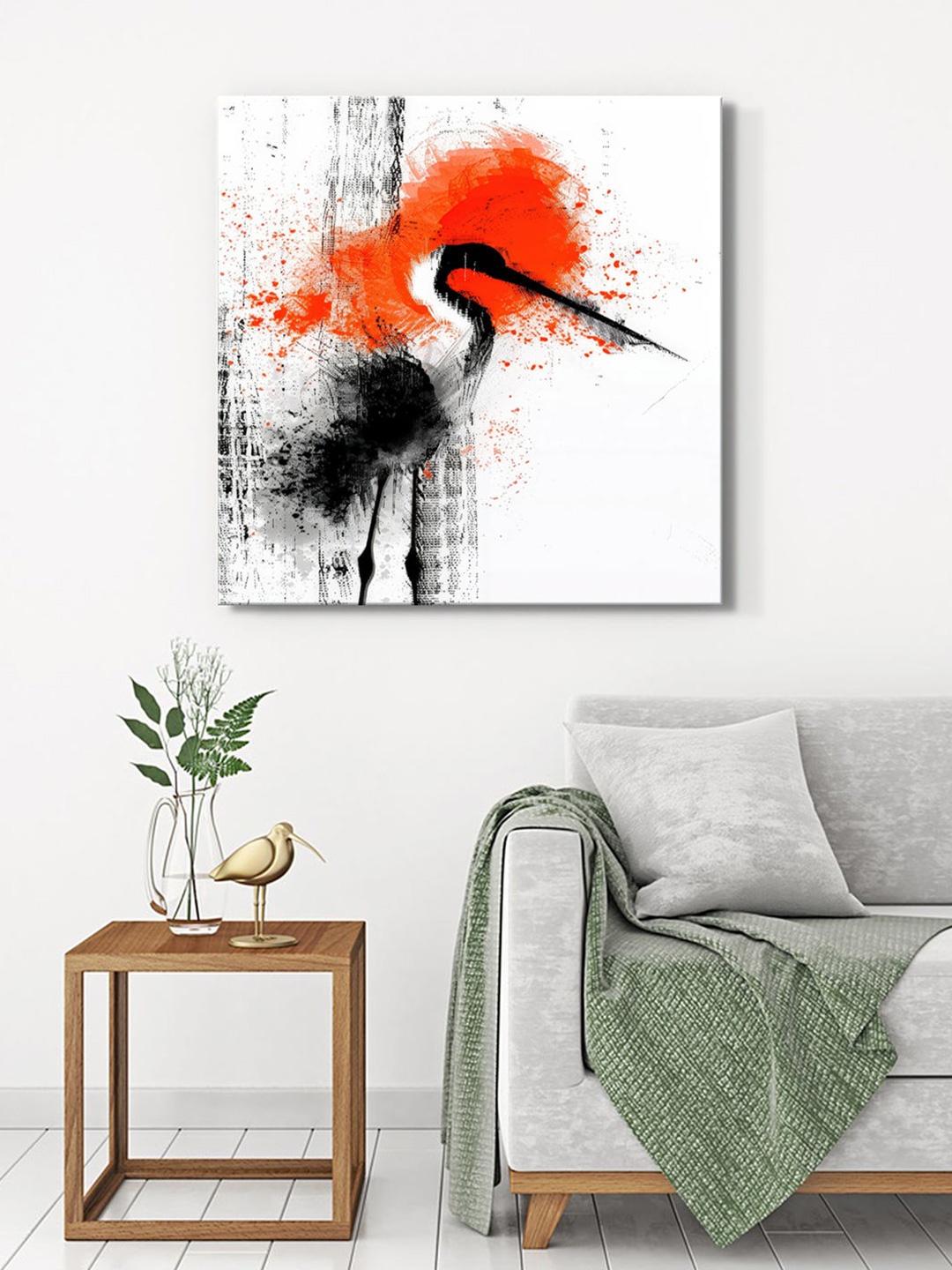 

999Store Grey & Black Bird Canvas Wall Art