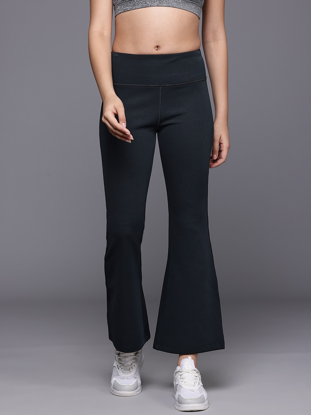 

HRX by Hrithik Roshan Flared Track Pants, Black