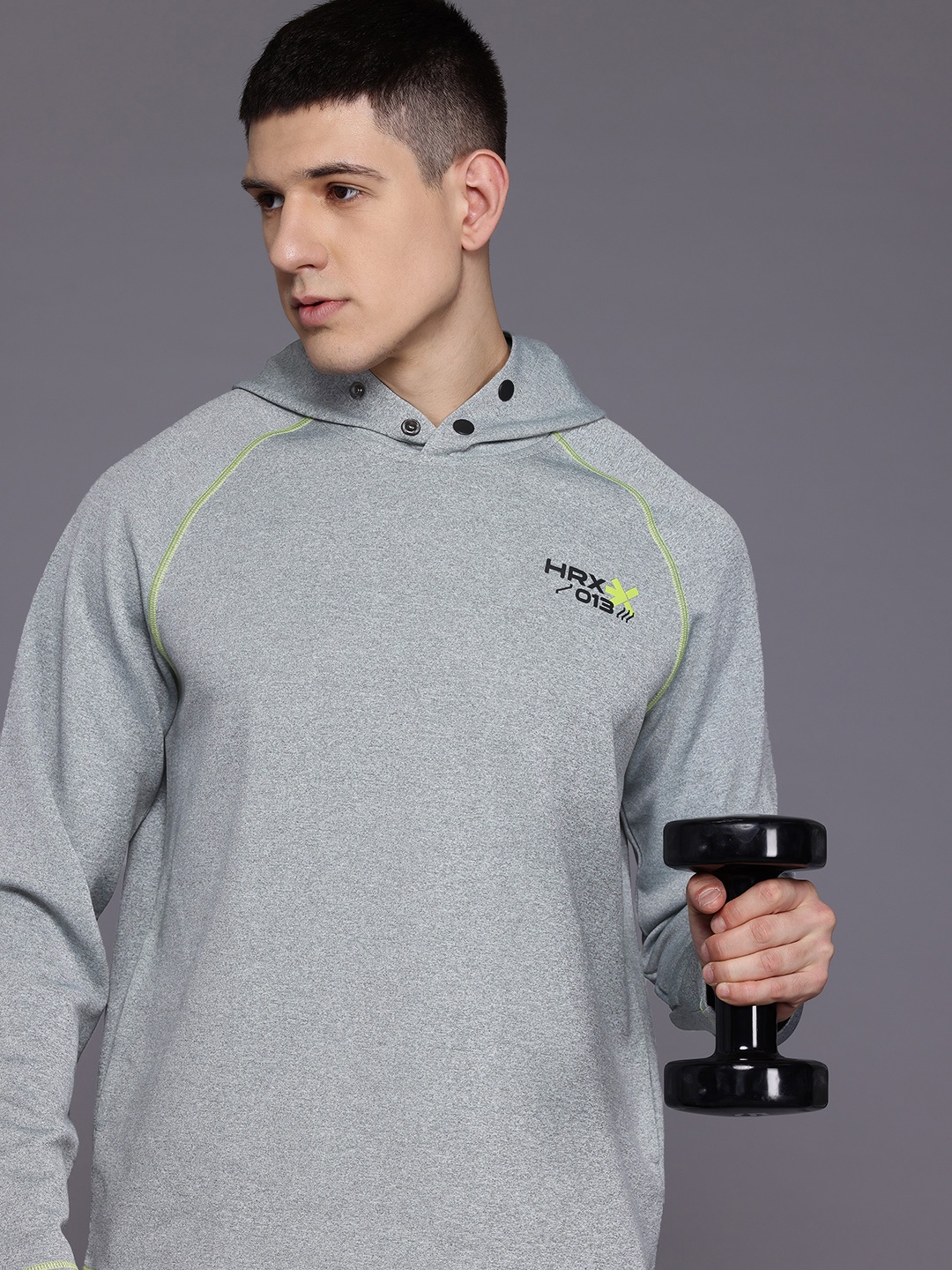 

HRX by Hrithik Roshan Men Hooded Sweatshirt, Grey