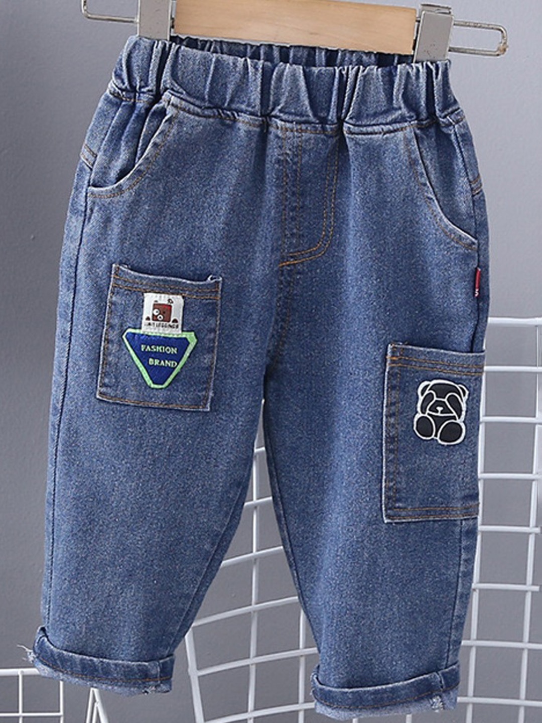 

Googo Gaaga Boys Mid-Rise Cotton Smart Joggers, Blue