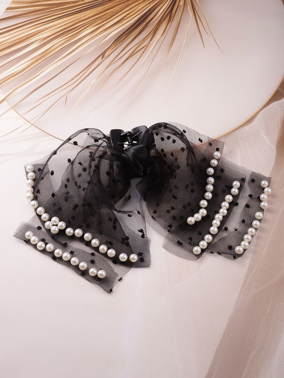 

Rubans Women Hair Claw Embellished Hair Accessory, Black