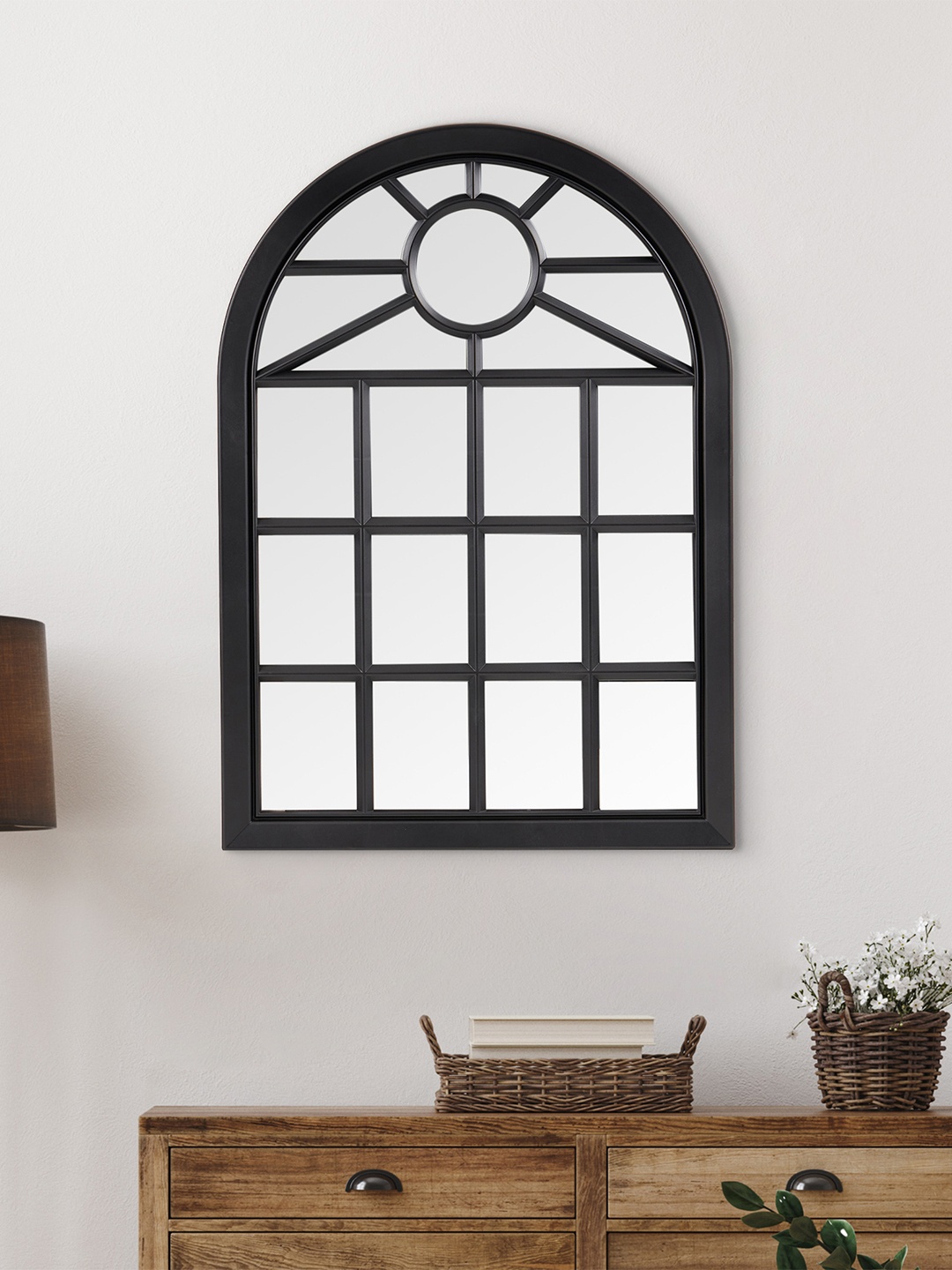 

Home Centre Reflection Ferndale Black Decorative Wall Mirror