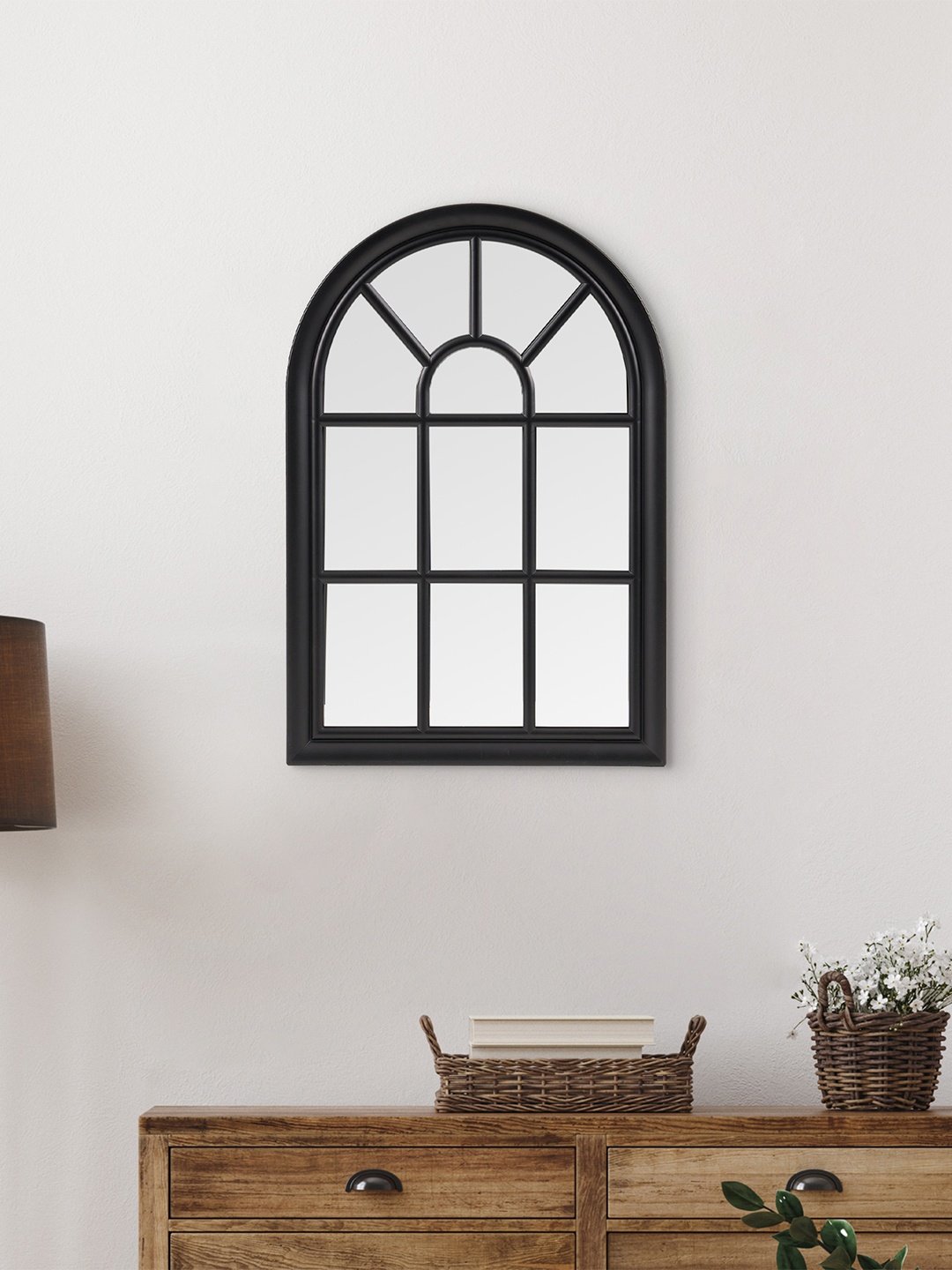 

Home Centre Reflection Welch Black Decorative Wall Mirror