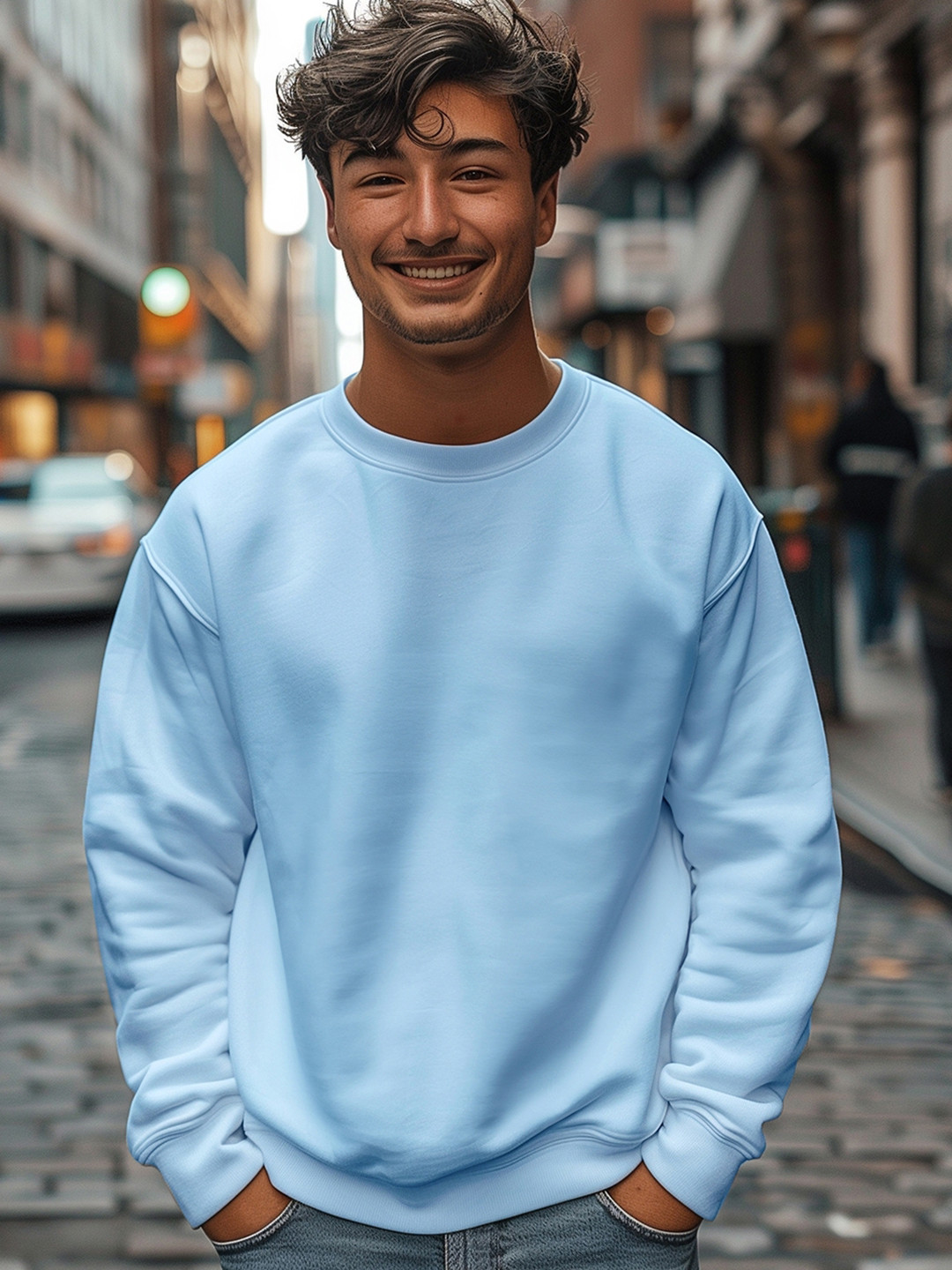 

Bewakoof Heavy Duty 1.0 Men Oversized Sweatshirt, Blue