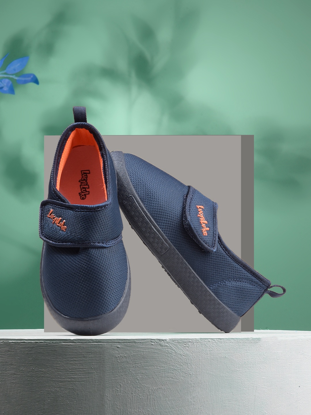 

LIBERTY BASTIAN82E Kids Textured Sports Walking Shoes, Navy blue