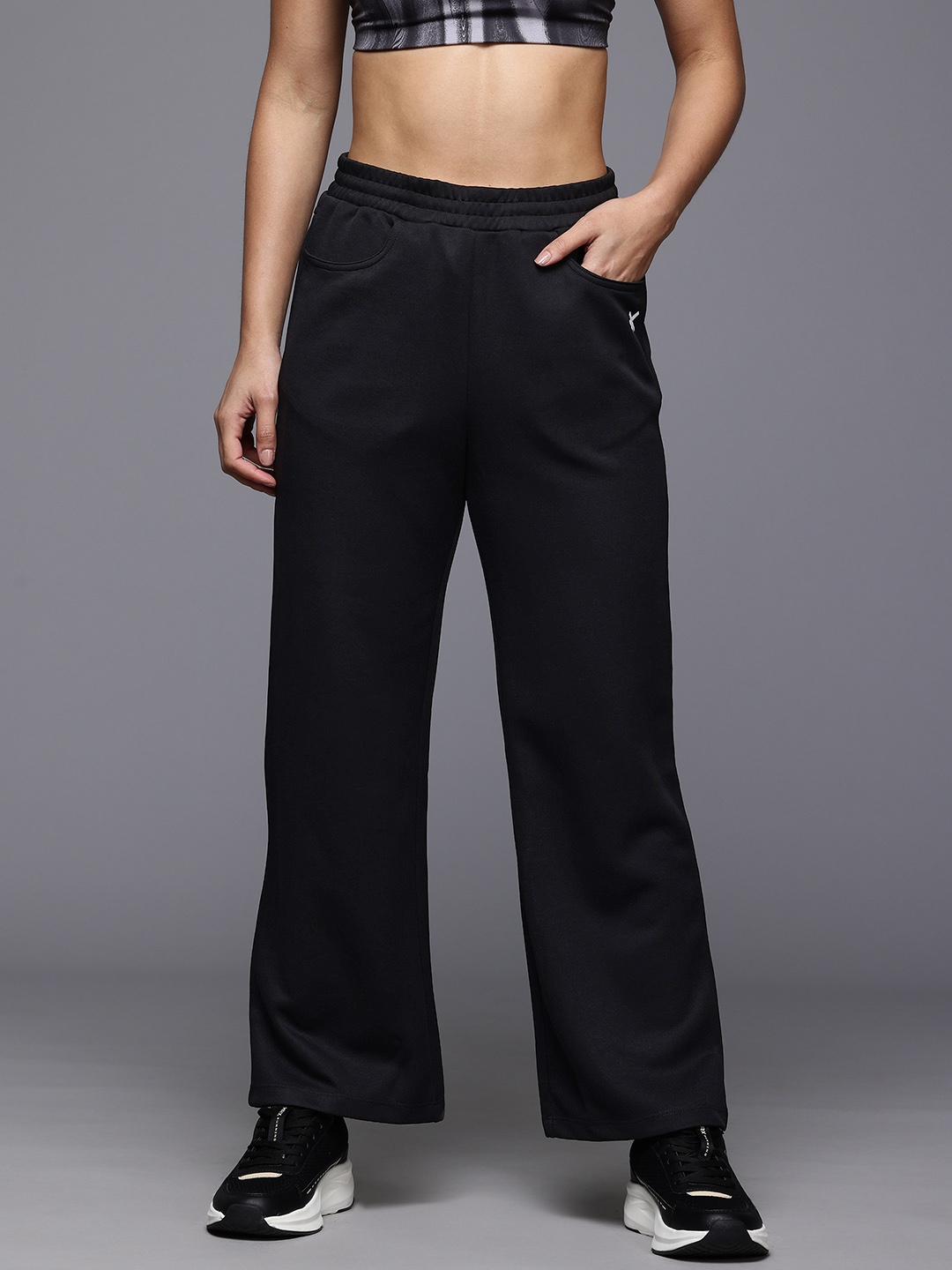 

HRX by Hrithik Roshan Straight Fit Sports Track Pants, Black