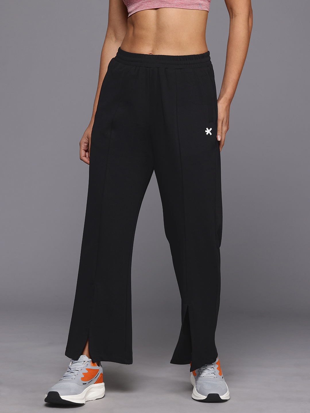 

HRX by Hrithik Roshan Women Flared Sports Track Pants, Black