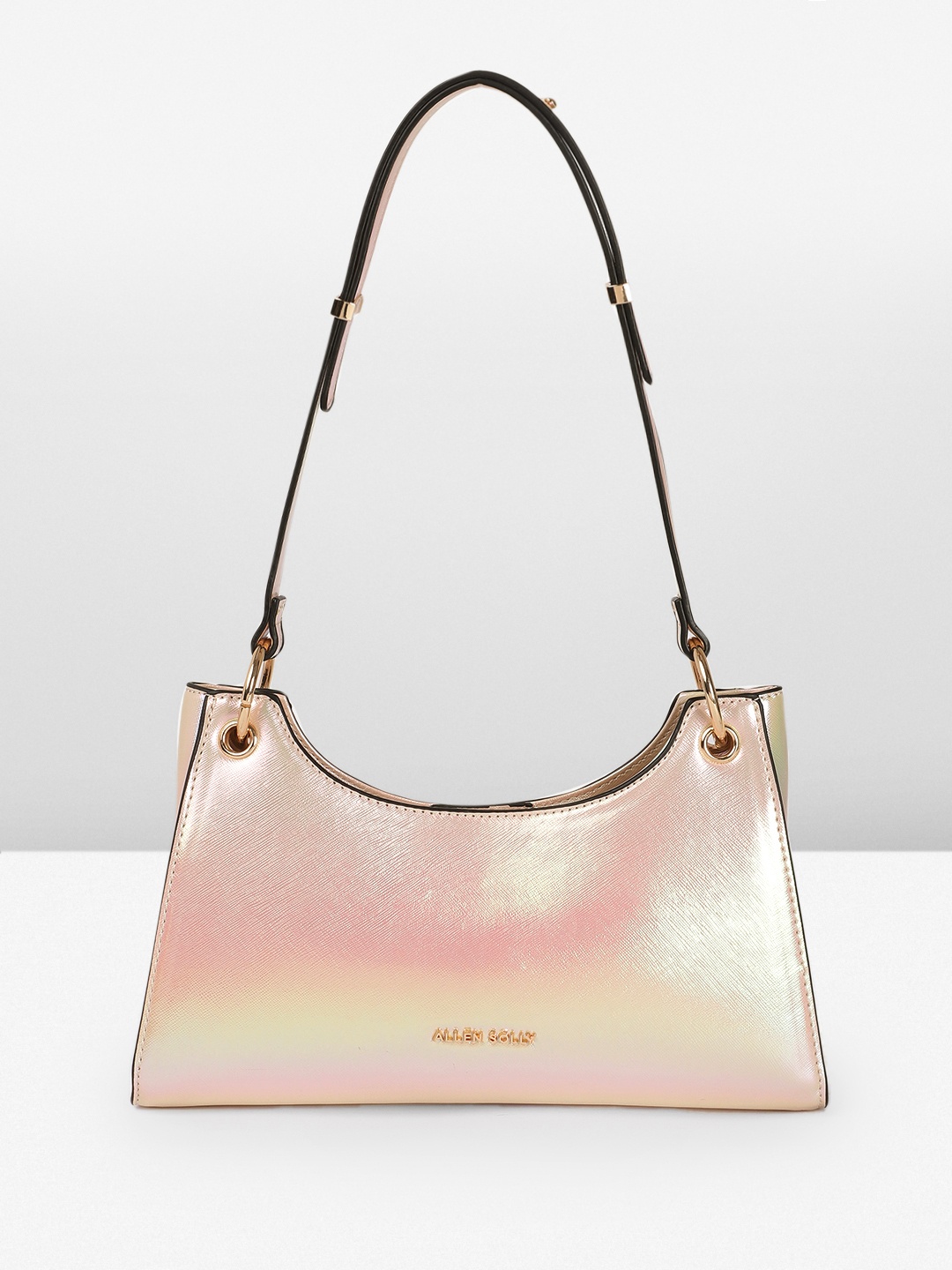 

Allen Solly Iridescence Structured Hobo Bag, Gold