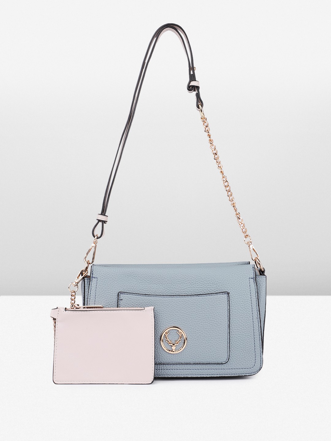 

Allen Solly Textured Shoulder Bag, Blue