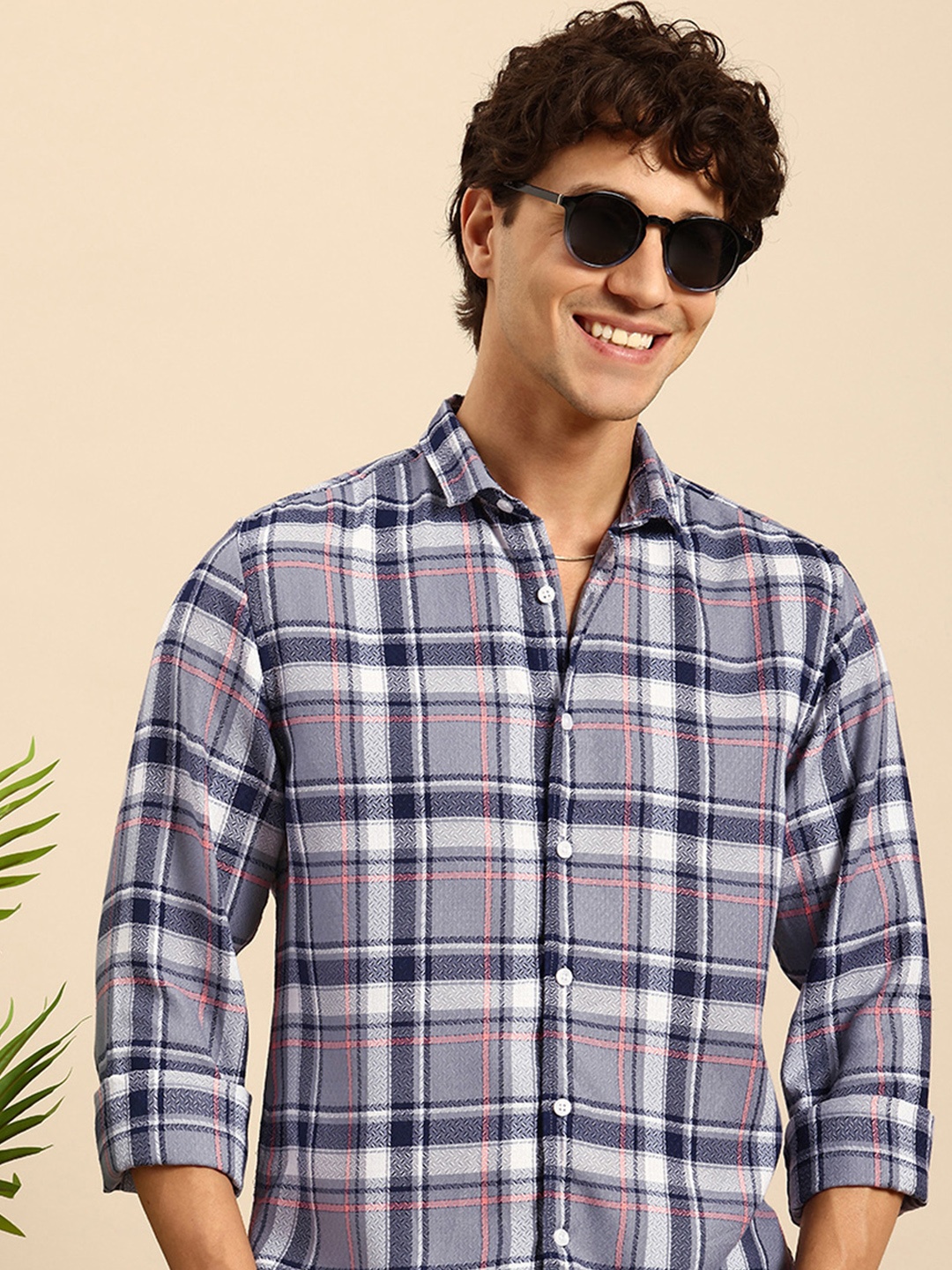 

Mast & Harbour Checked Casual Shirt, Grey