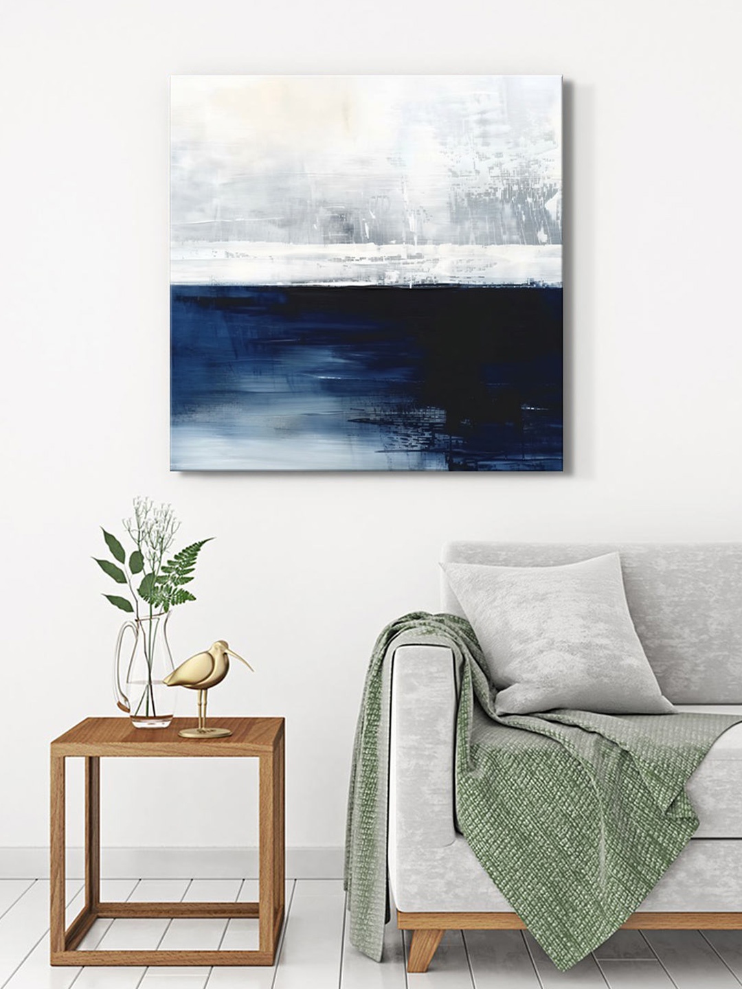 

999Store Blue & White Canvas Abstract Paintings Wall Art